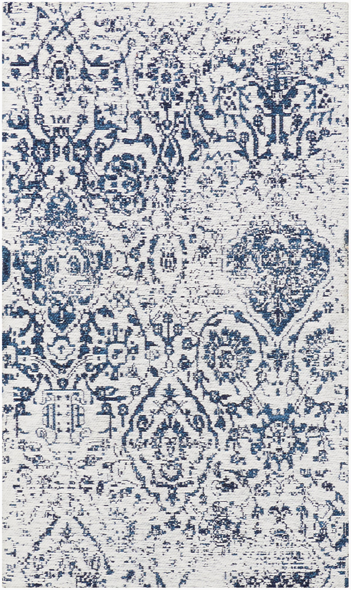 Damask DAS06 Ivory Navy Rug - Rectangle