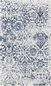 Damask DAS06 Ivory Navy Rug - Rectangle