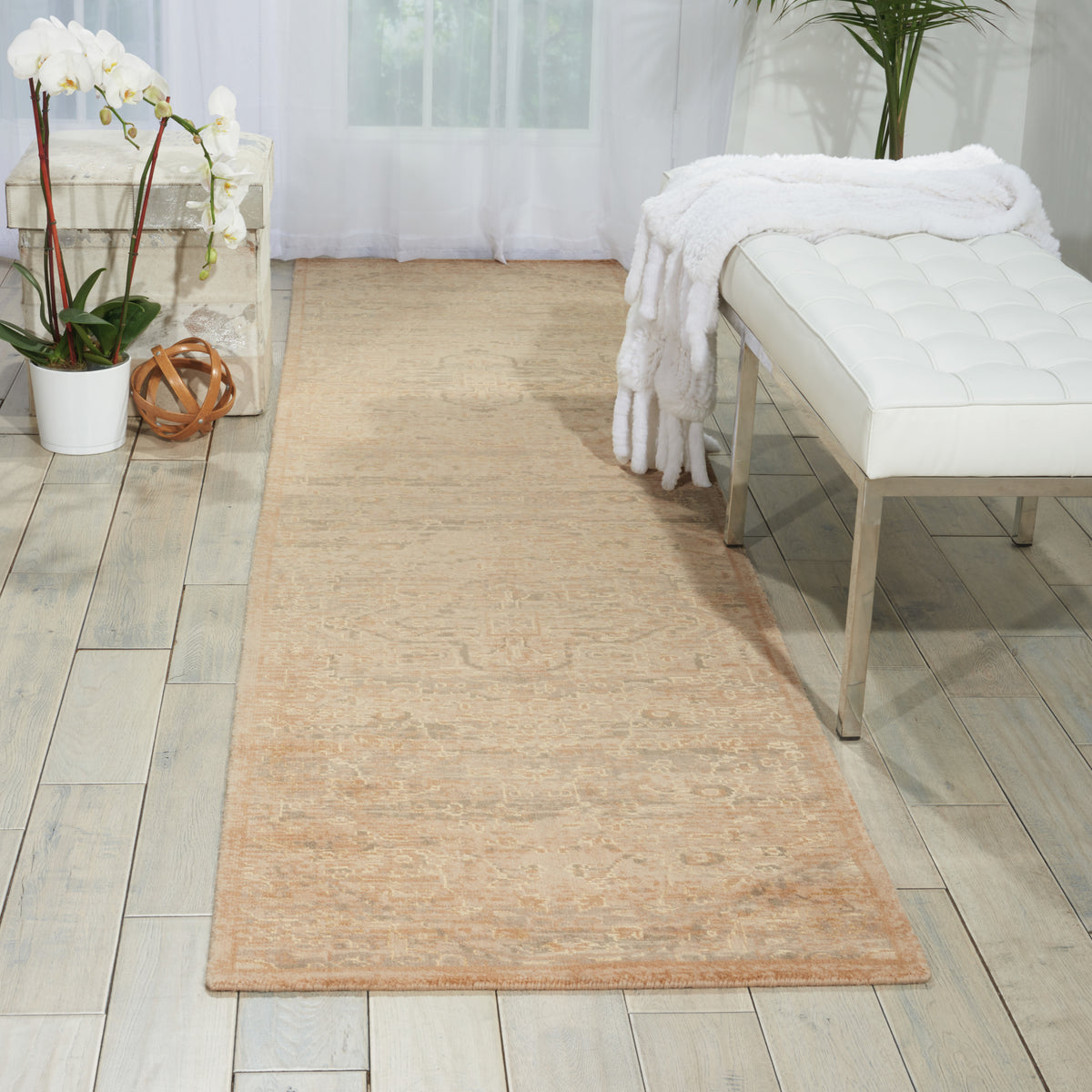 Silken Allure SLK14 Sand Rug - room scene