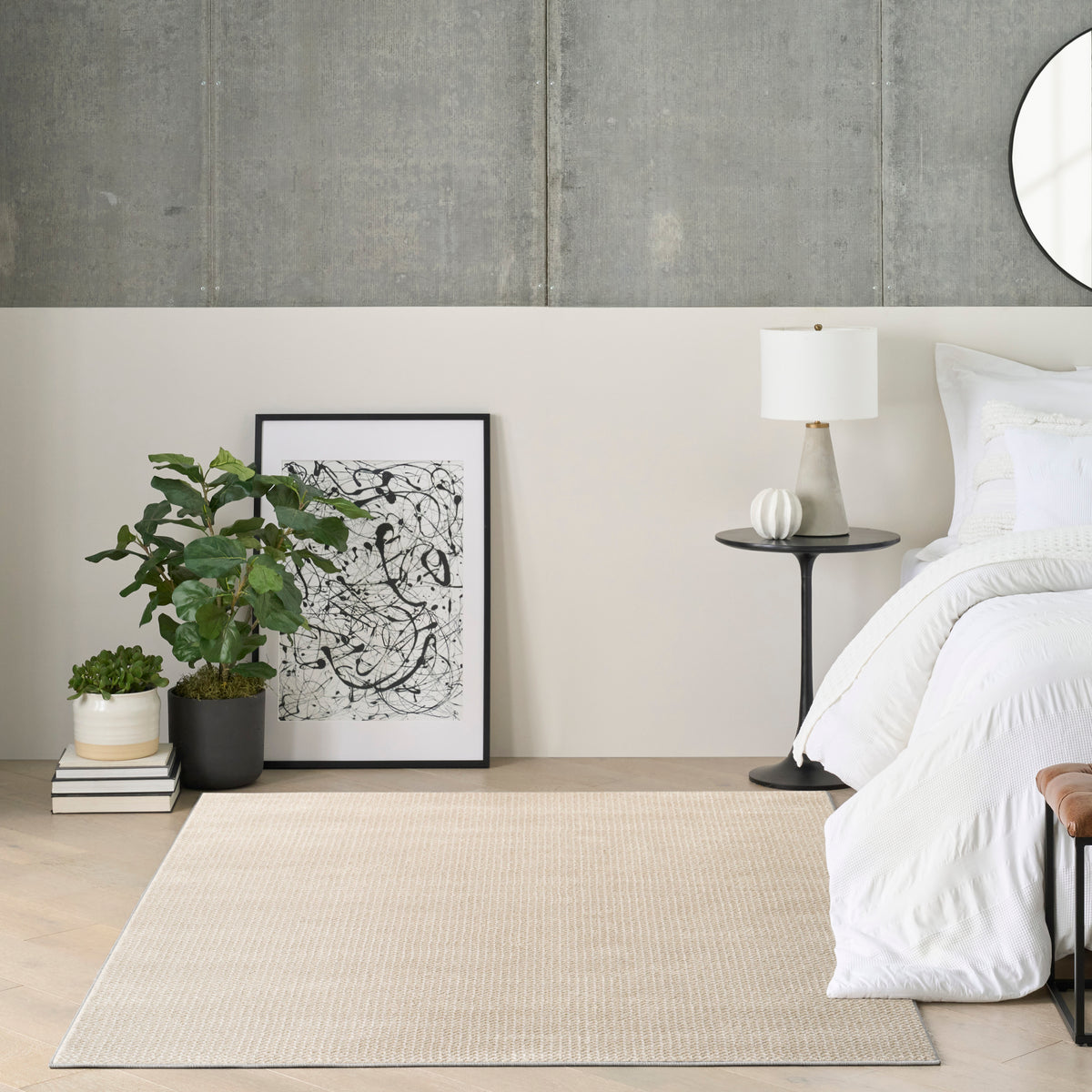 Atlantic Avenue AAV02 Beige Rug - room scene