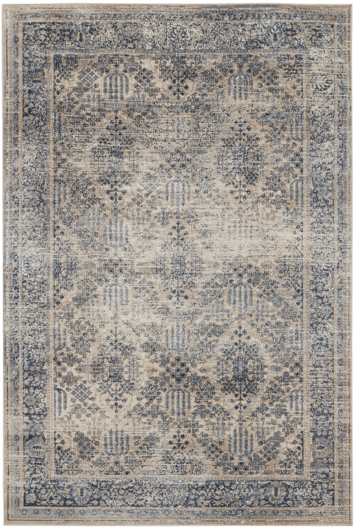 Malta MAI12 Ivory Blue Rug - Rectangle