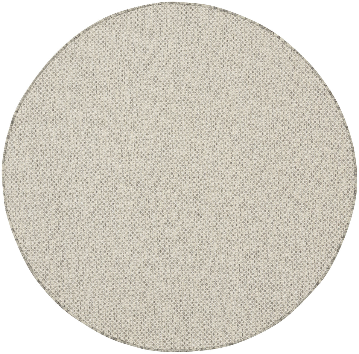 Courtyard COU01 Ivory Silver Rug - Round