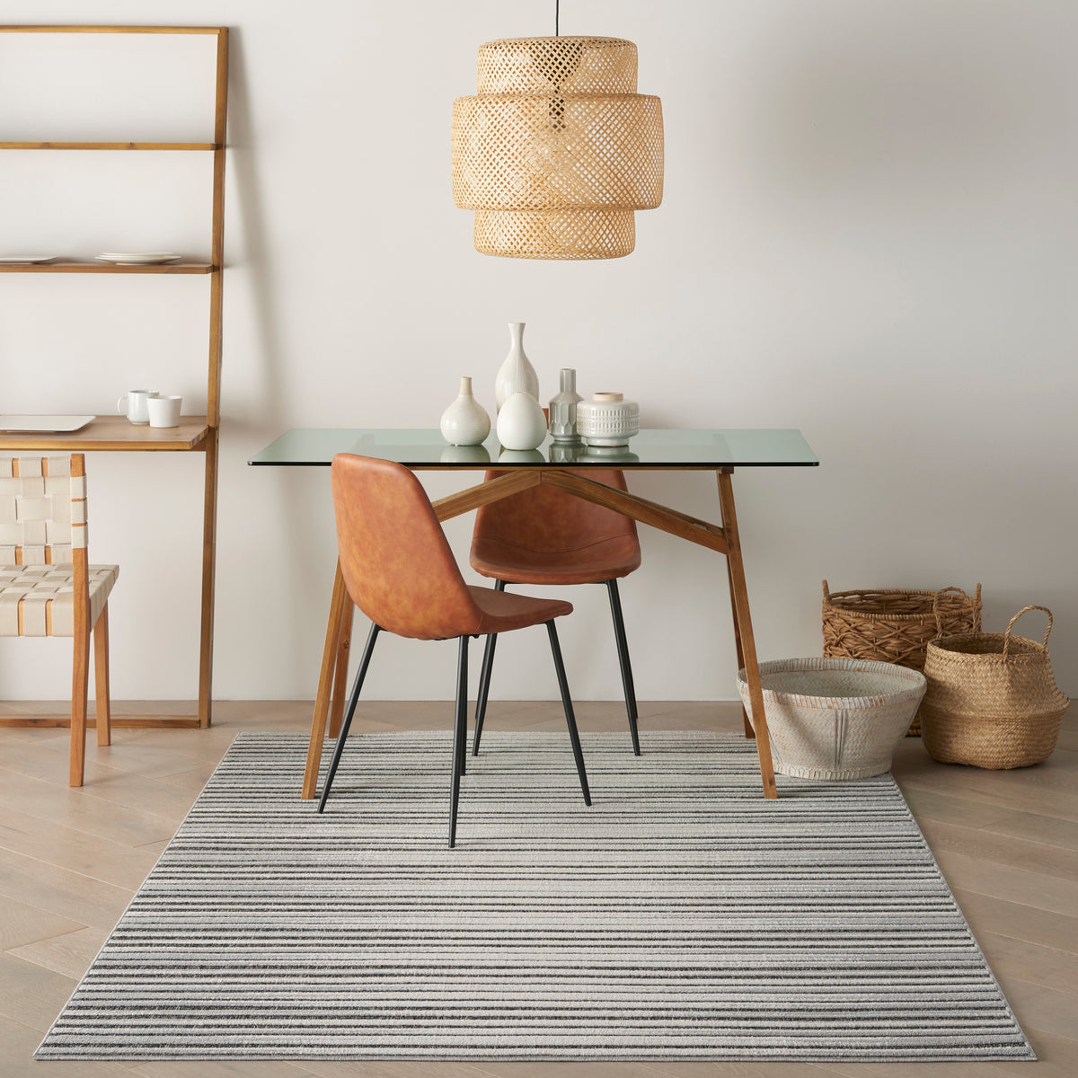 Key Largo KLG01 Dark Grey Rug - room scene
