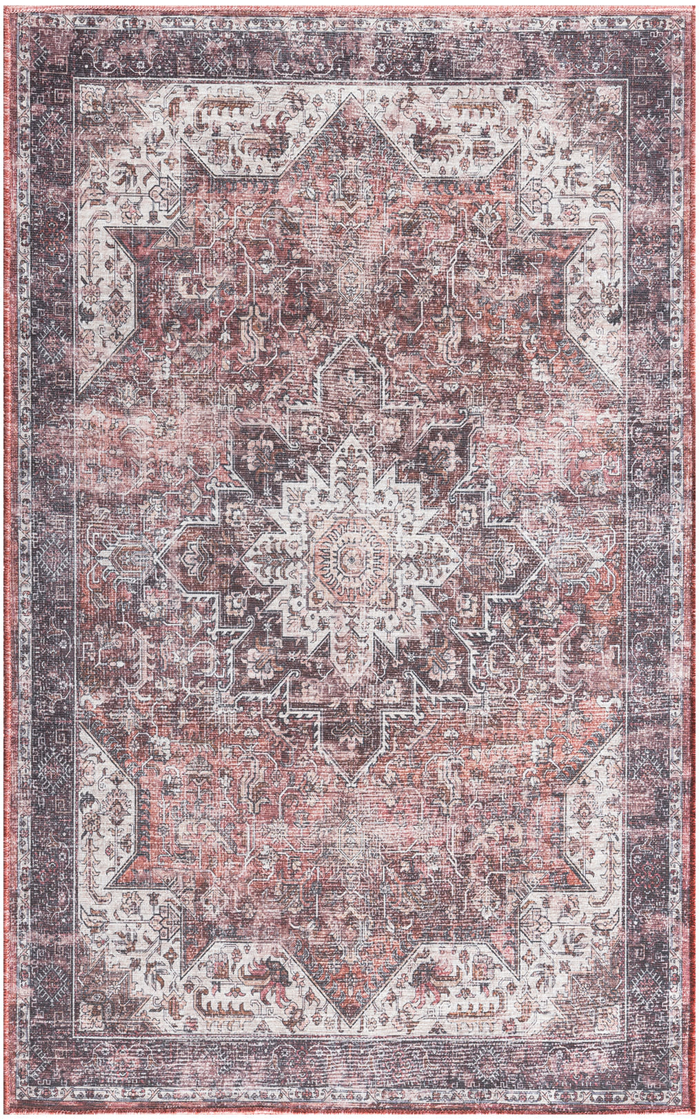 Nourison Washables NWB15 Red Rug - Rectangle