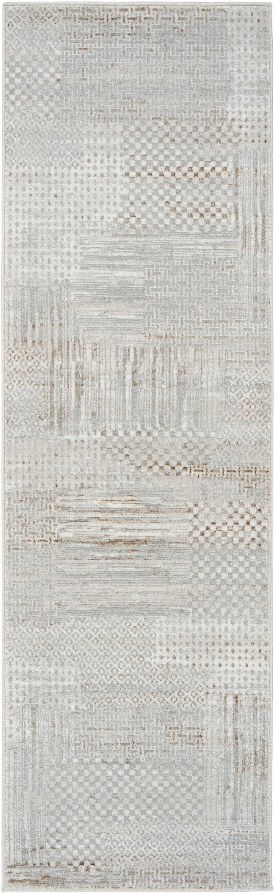 Glitz GLZ09 Silver Grey Rug - Runner
