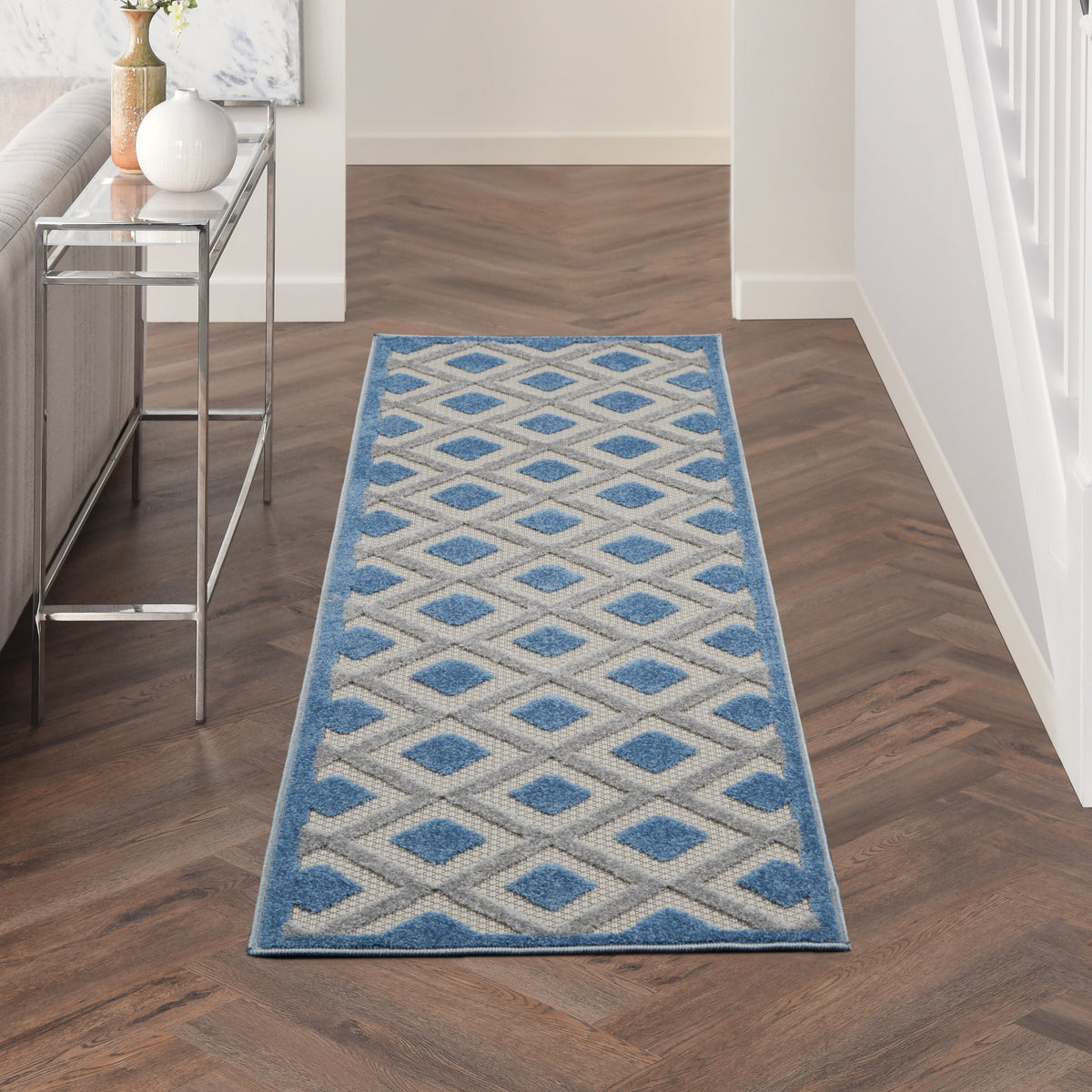 Aloha ALH26 Blue Grey Rug - room scene