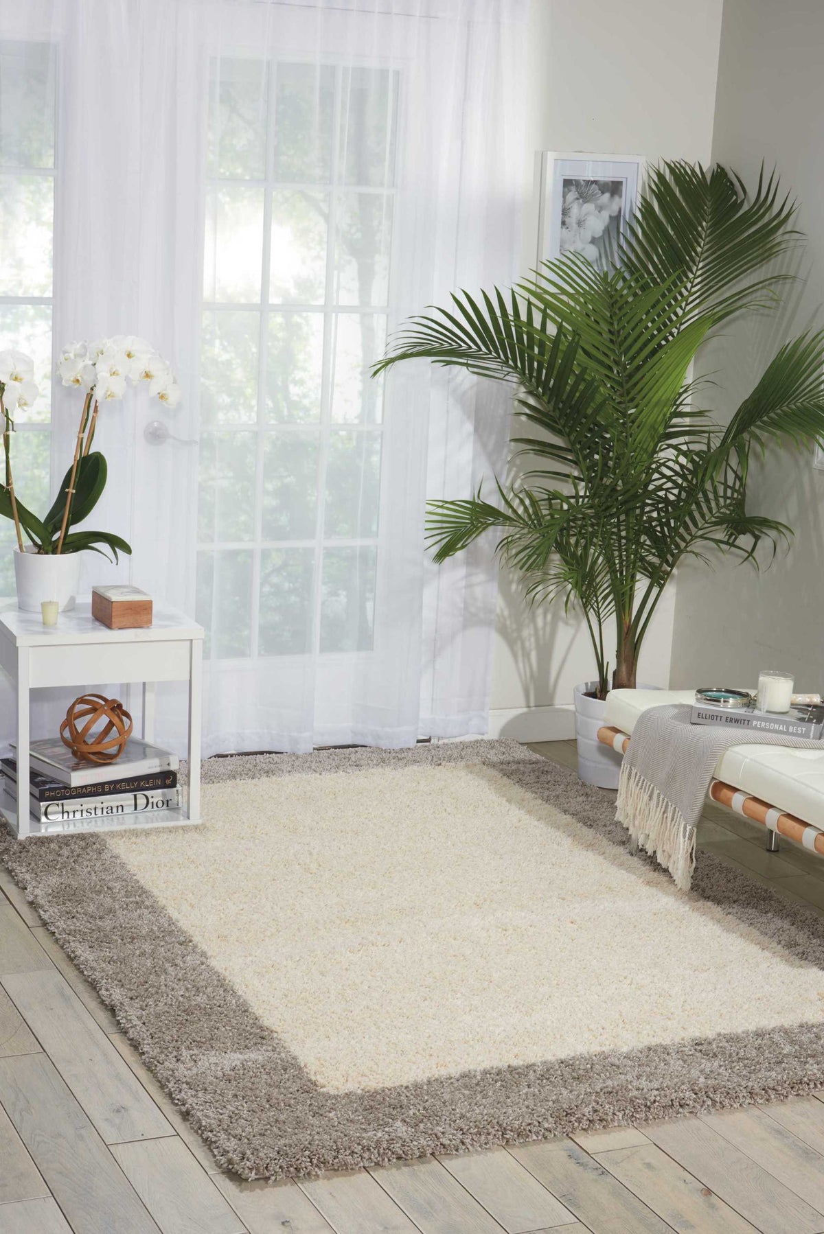 Amore AMOR5 Ivory Silver Rug - room scene
