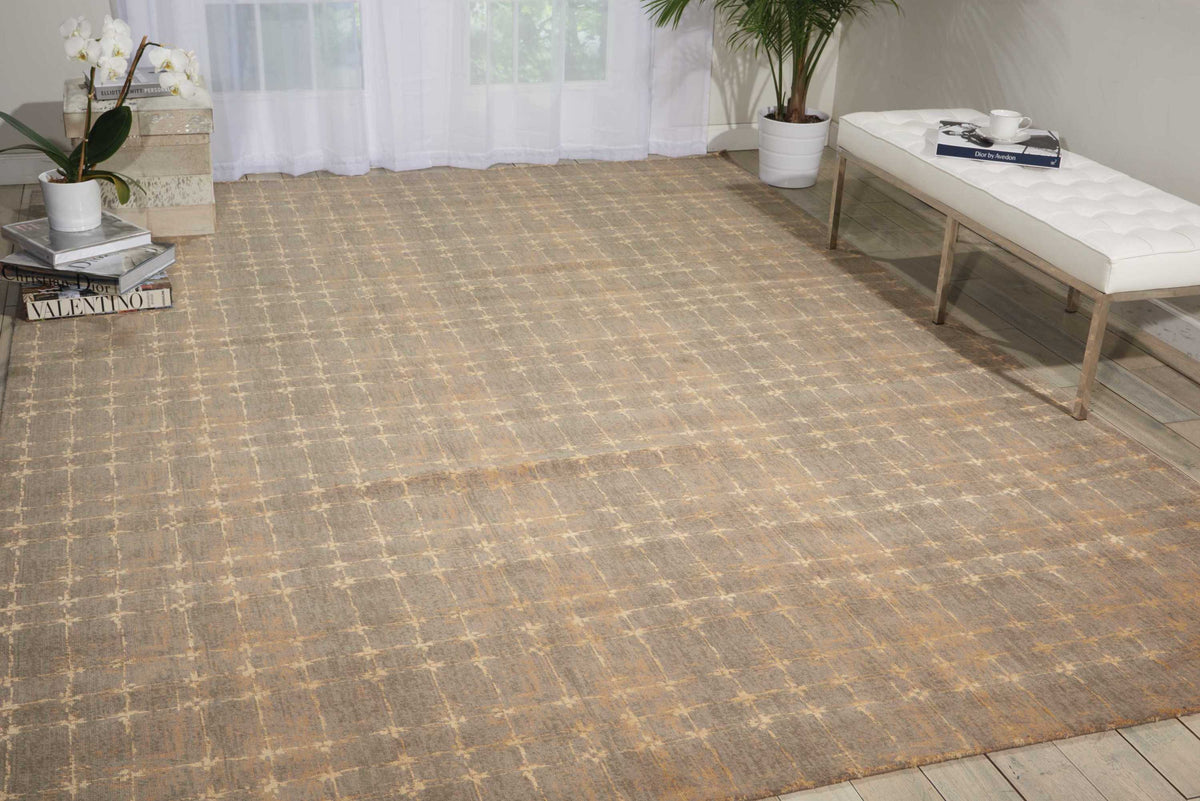 Silken Allure SLK07 Grey Rug - room scene