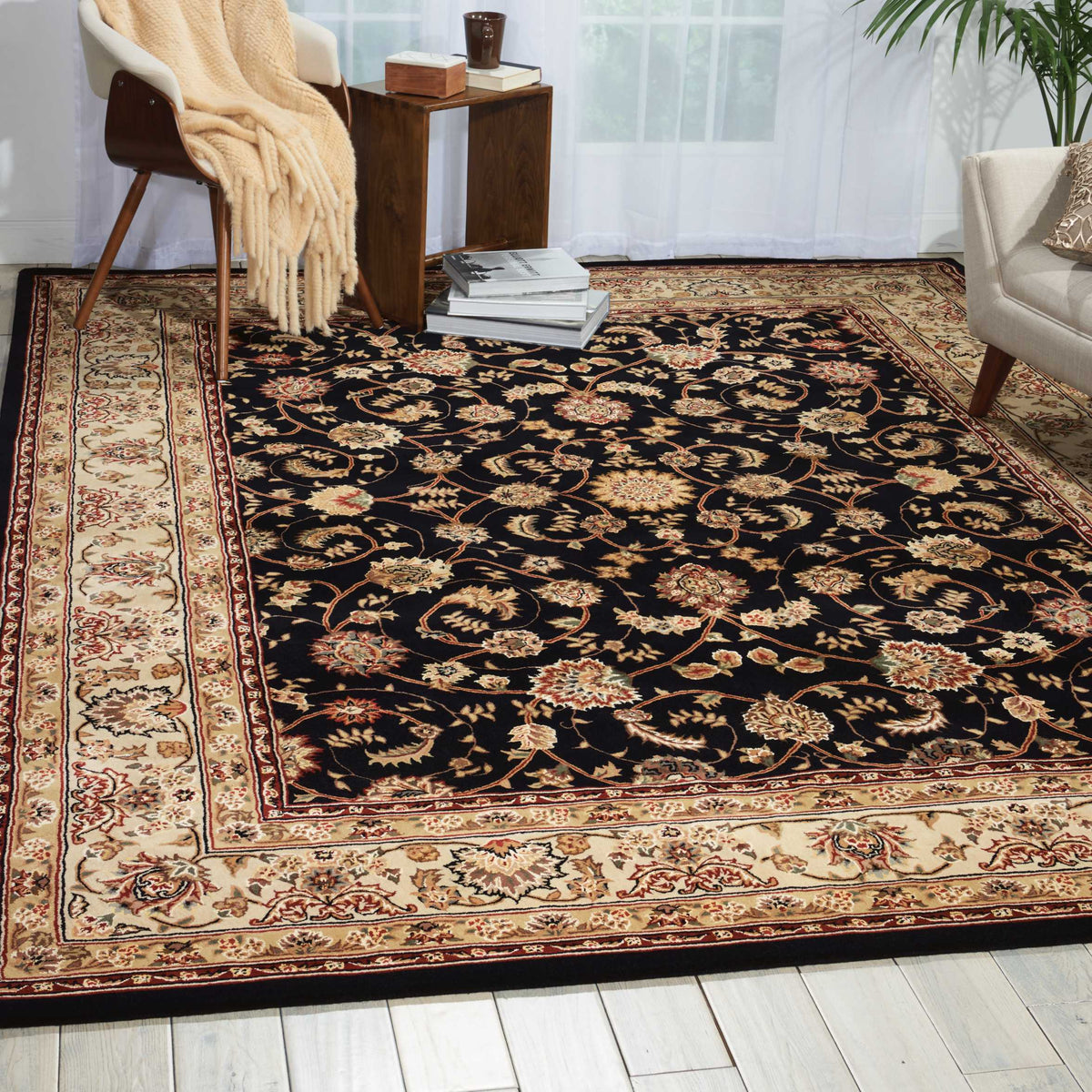 Nourison 2000 2015A Navy Rug - room scene