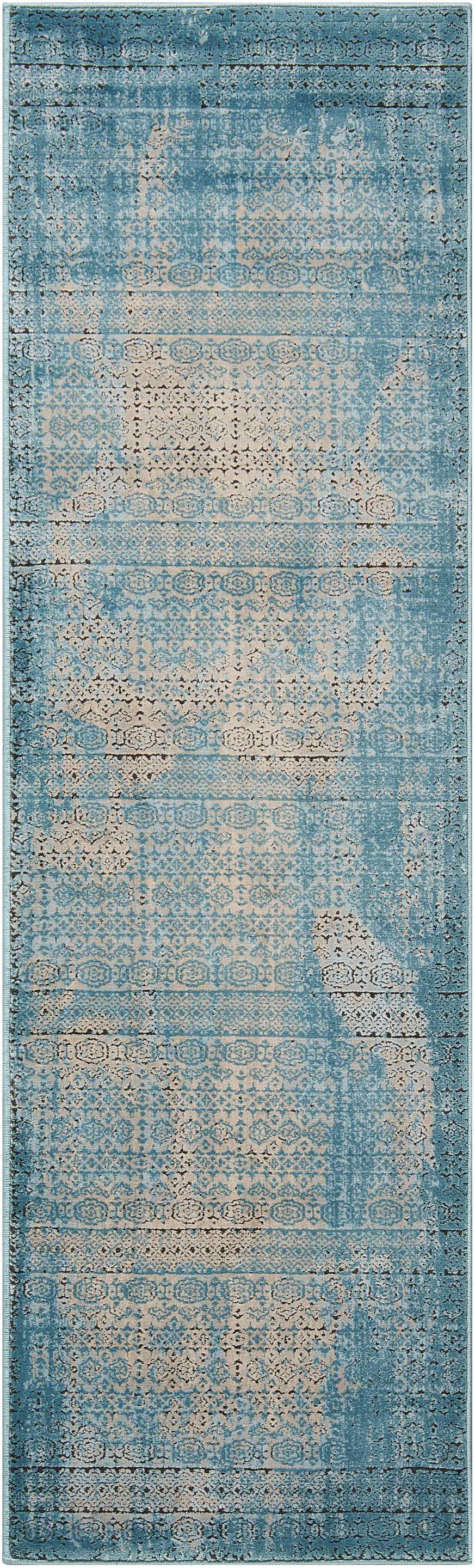 Karma KRM01 Blue Rug - Runner