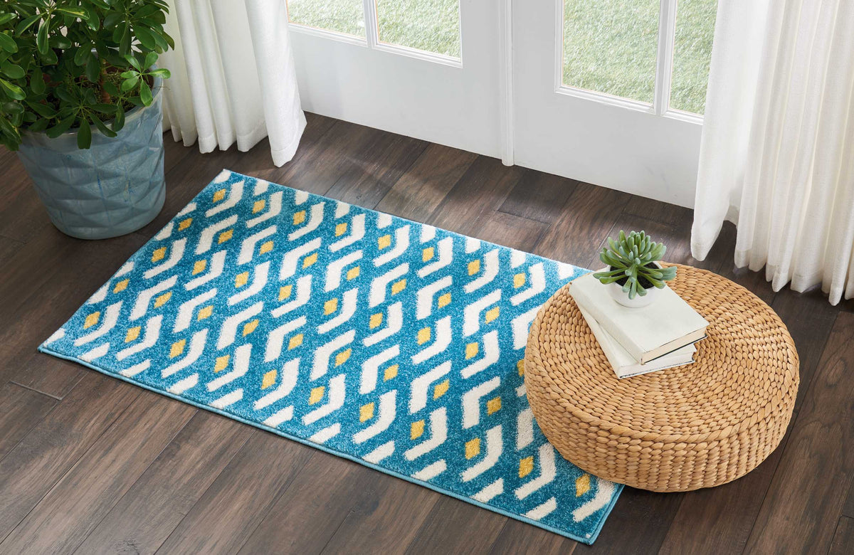 Harper DS300 Blue Rug - room scene