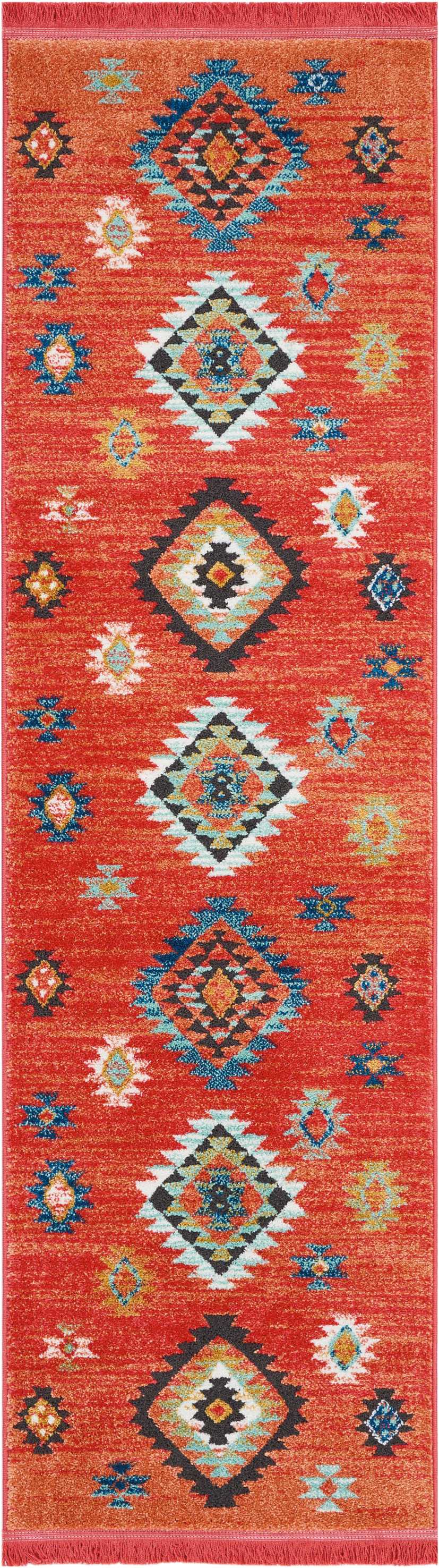 South Western NAV07 Red Rug - Runner