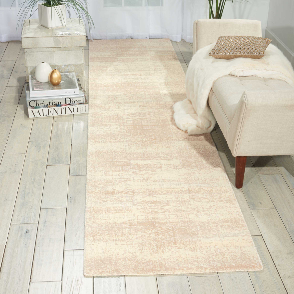Silk Elements SKE21 Bone Rug - room scene