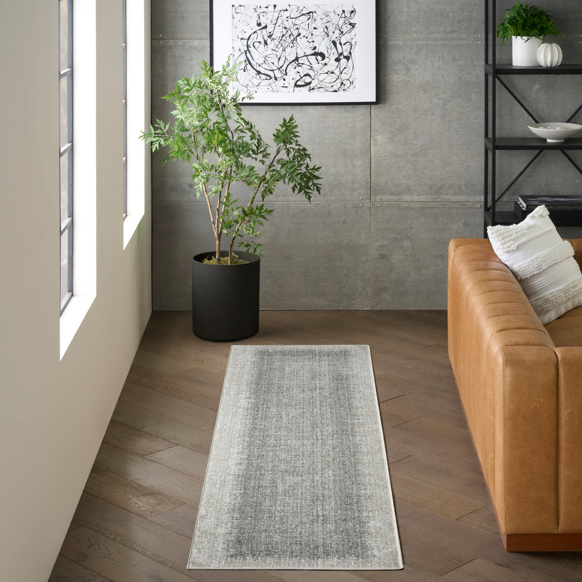 Grand Street GRN03 Light Grey Rug - room scene