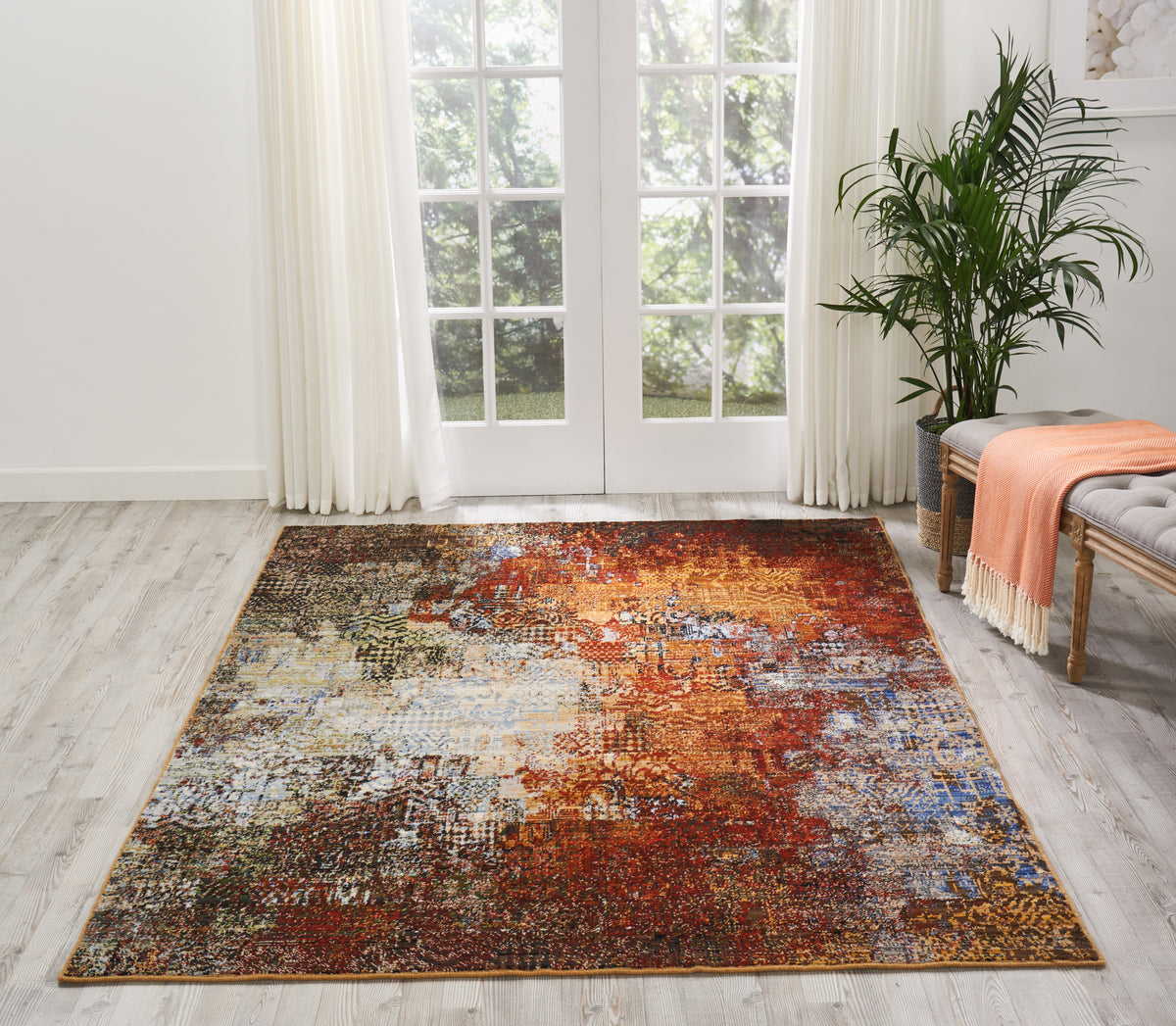 Chroma CRM03 Ember Glow Rug - room scene