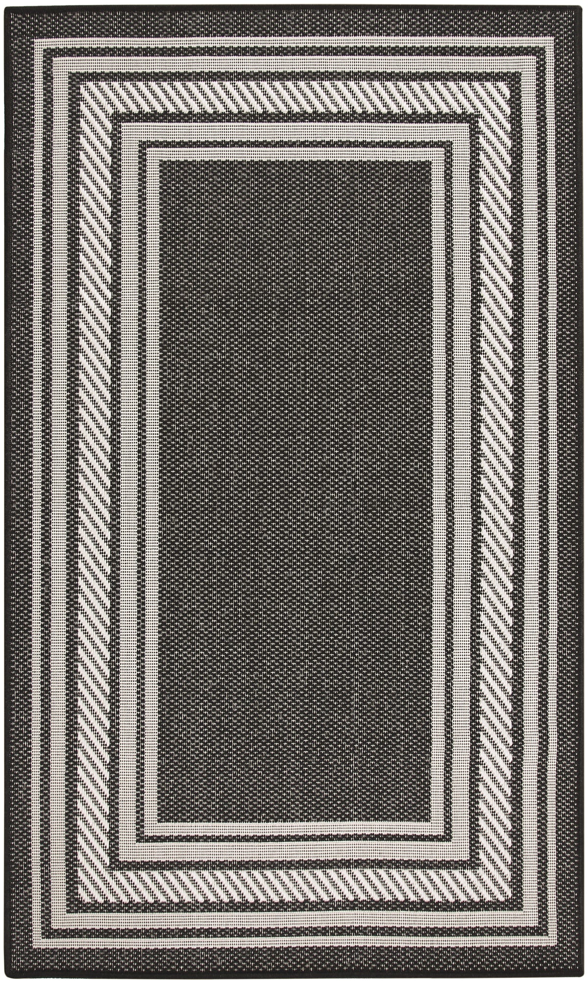 Horizon Indoor/Outdoor HOZ03 Black Rug - Rectangle