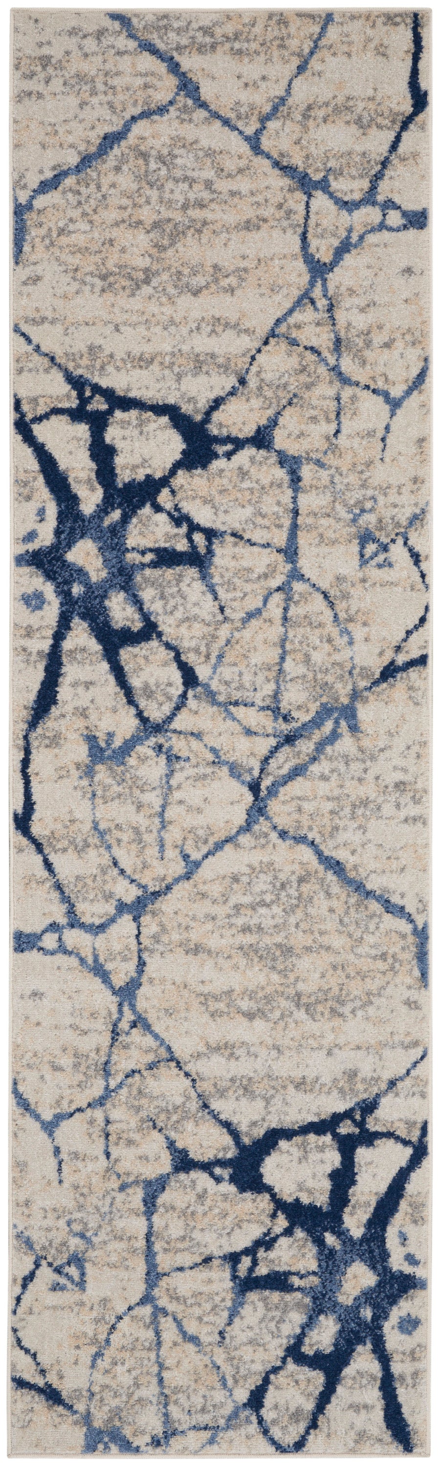 River Flow RFV05 Ivory Blue Rug - Runner