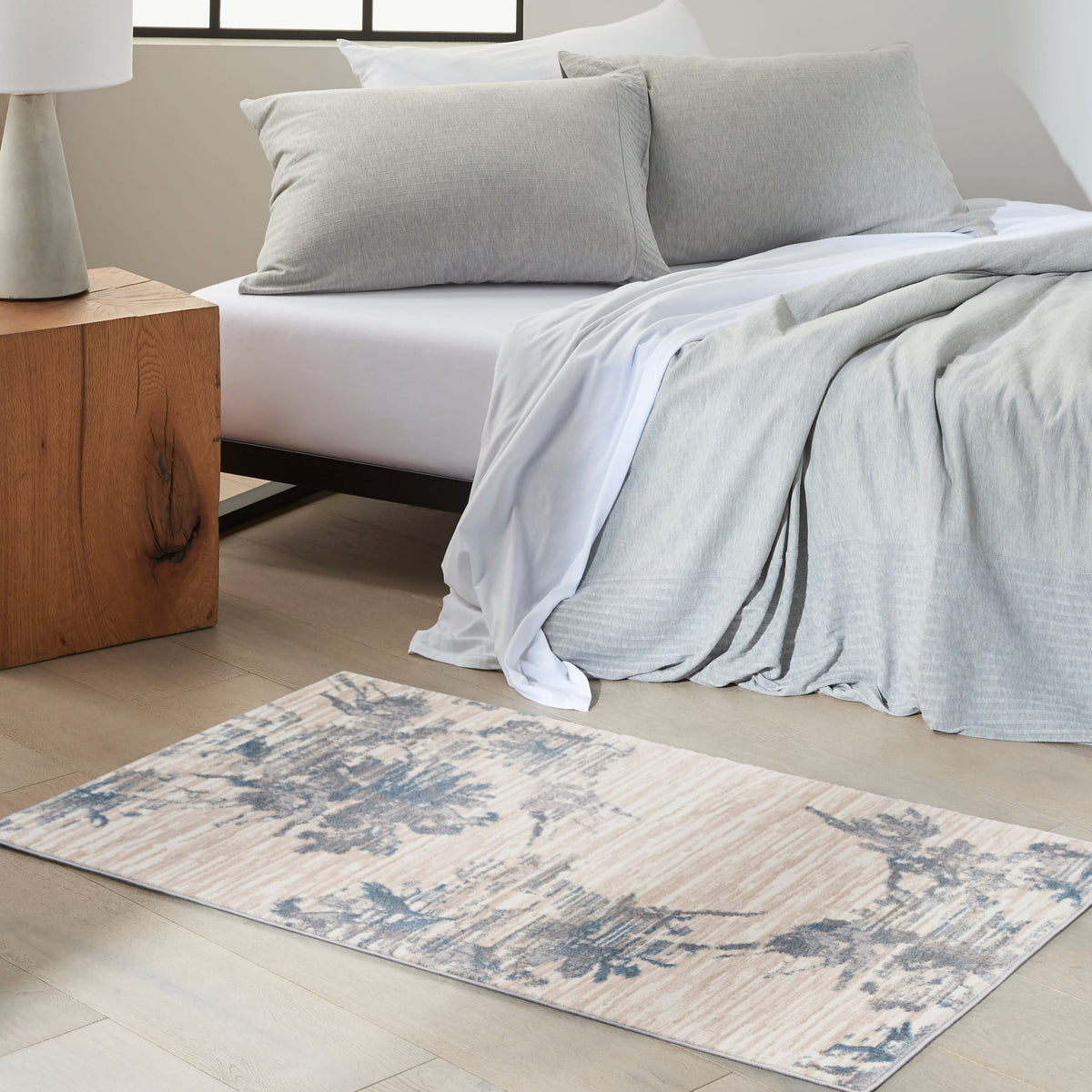 CK005 Enchanting ECH01 Ivory Grey Blue Rug - room scene