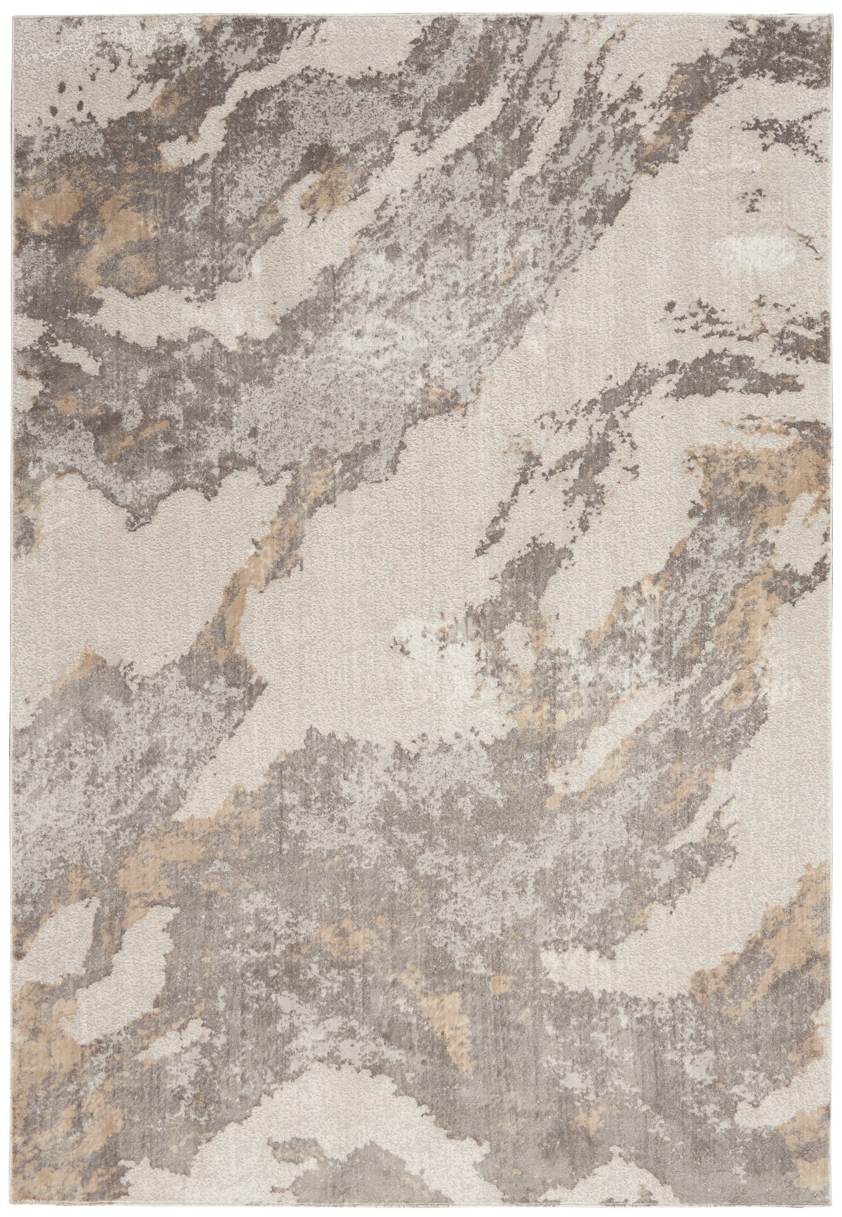 Silky Textures SLY03 Brown Ivory Rug - Rectangle