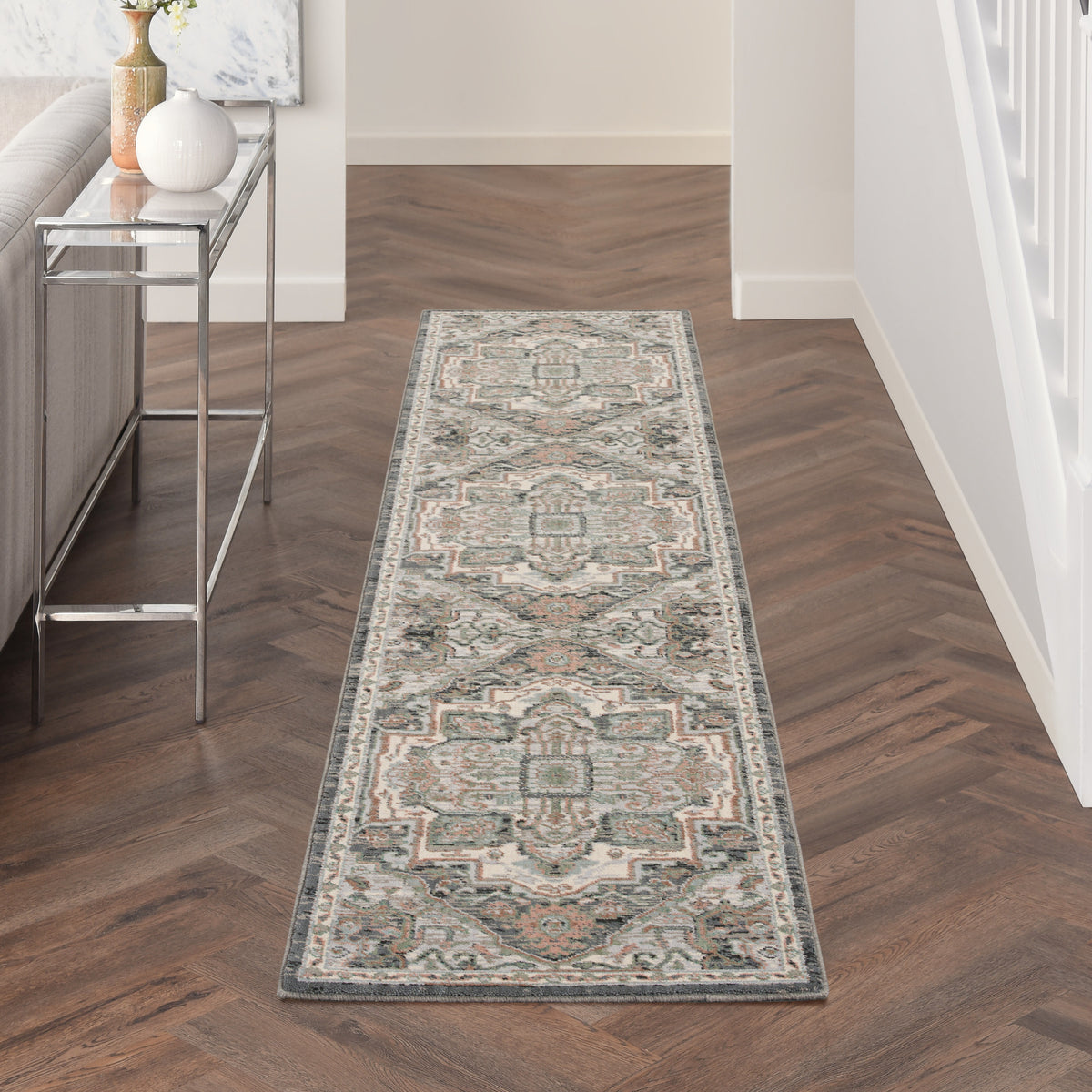 Parisa PSA01 Grey Sage Rug - room scene