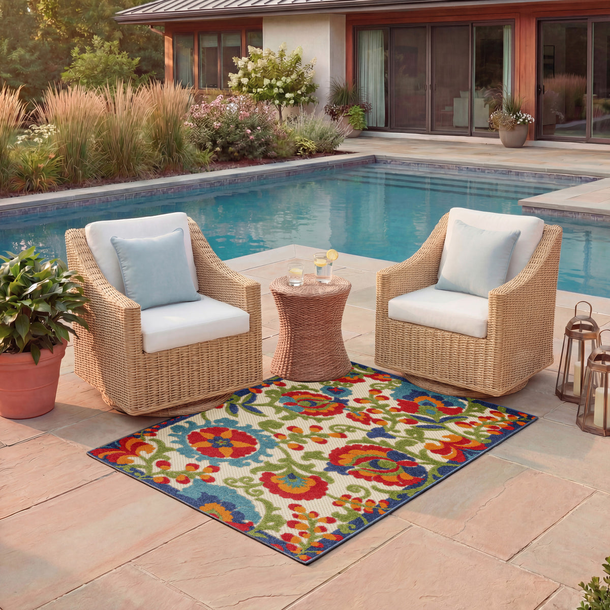 Aloha ALH17 Multicolor Rug - room scene