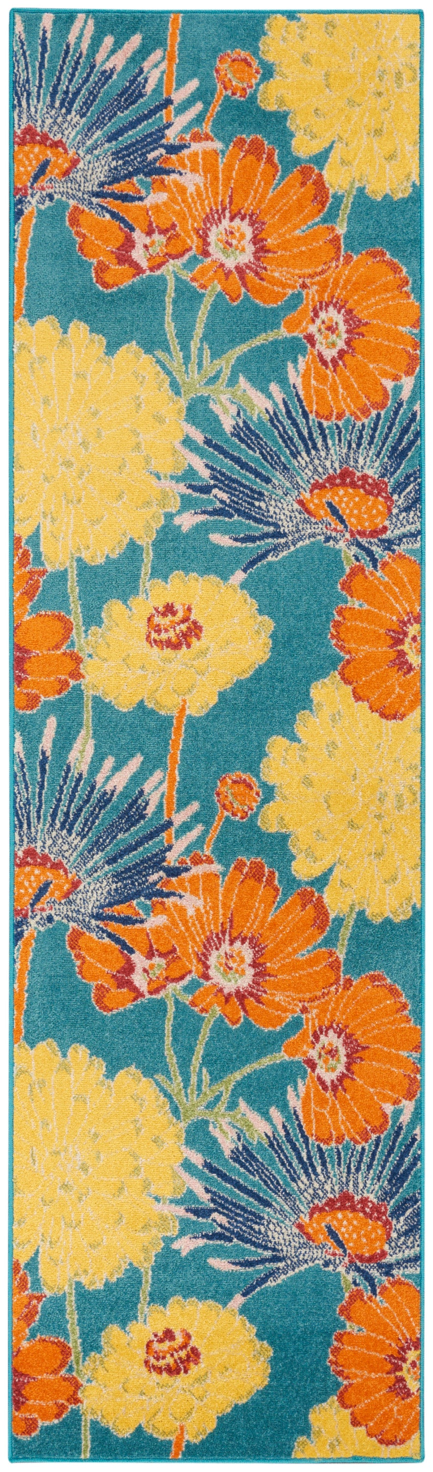 Allur ALR06 Turquoise Multicolor Rug - Runner