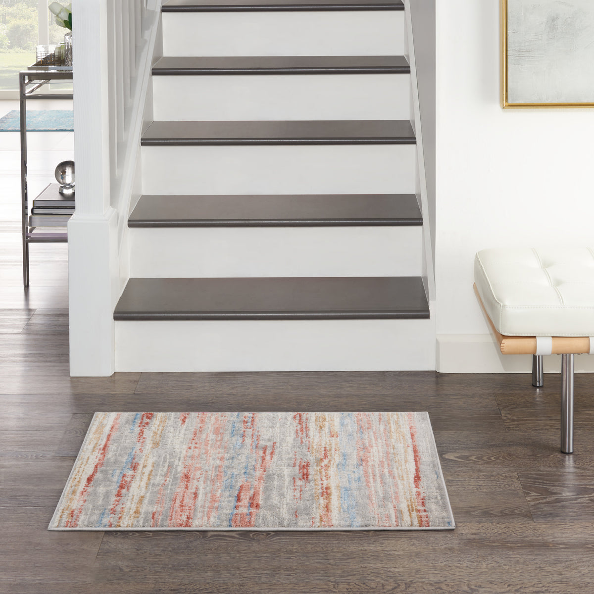 Elation ETN01 Ivory Multicolor Rug - room scene