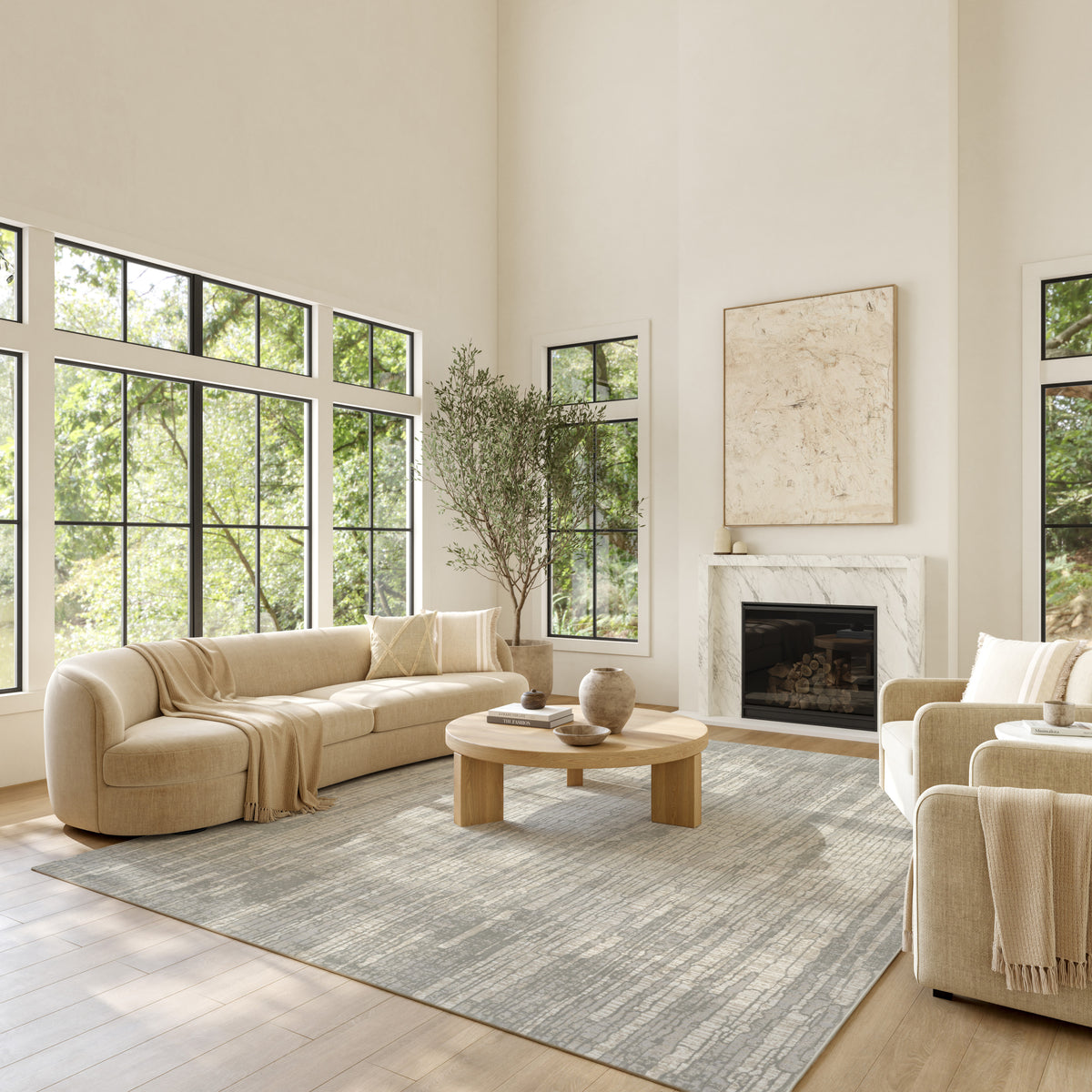Soft Structure SOF03 Grey Rug - room scene