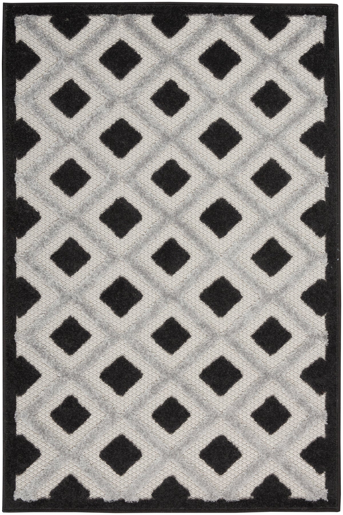 Aloha ALH26 Black White Rug - Rectangle