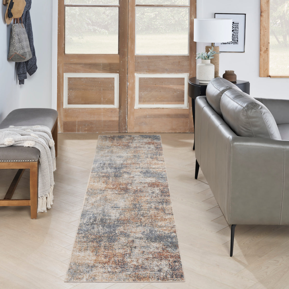 Astra Machine Washable ASW07 Multicolor Rug - room scene
