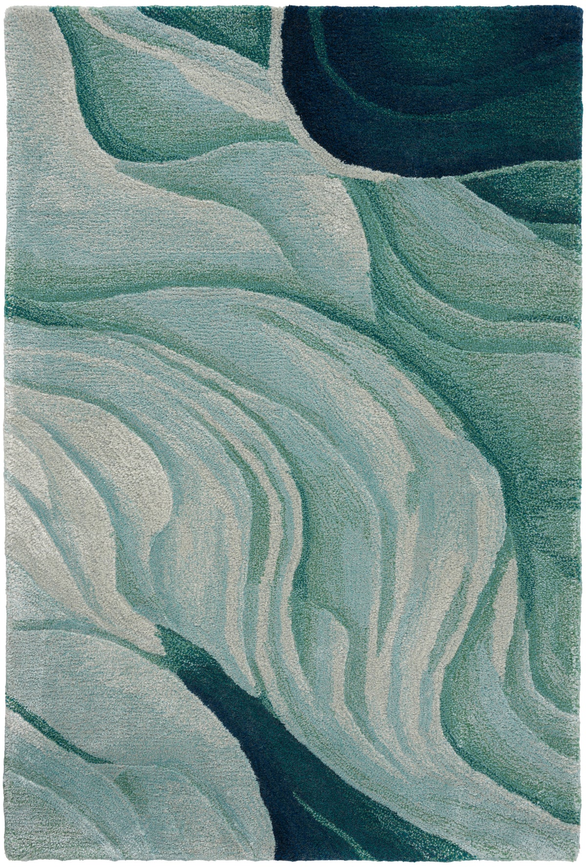 Prismatic PRS42 Silver Green Rug - Rectangle
