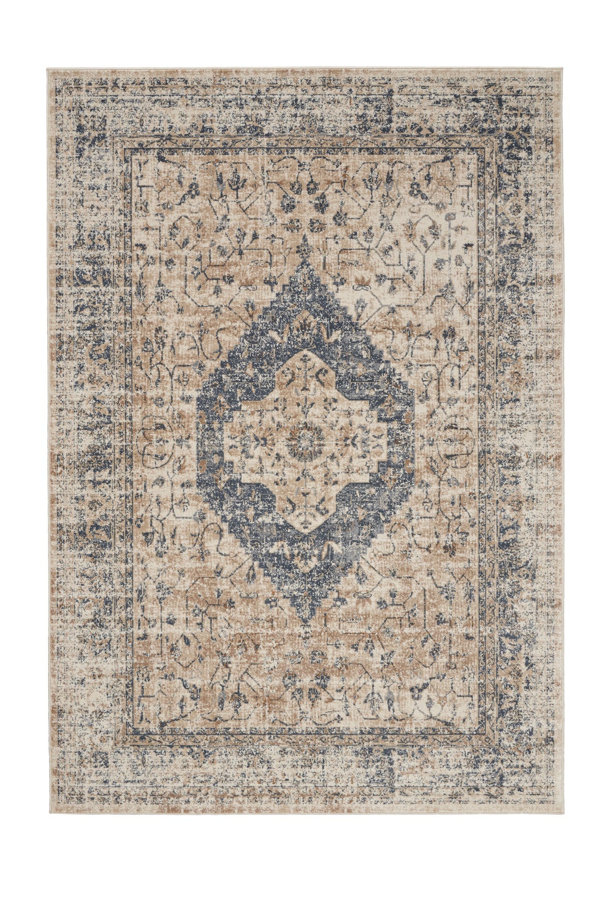 Malta MAI11 Ivory Blue Rug - Rectangle