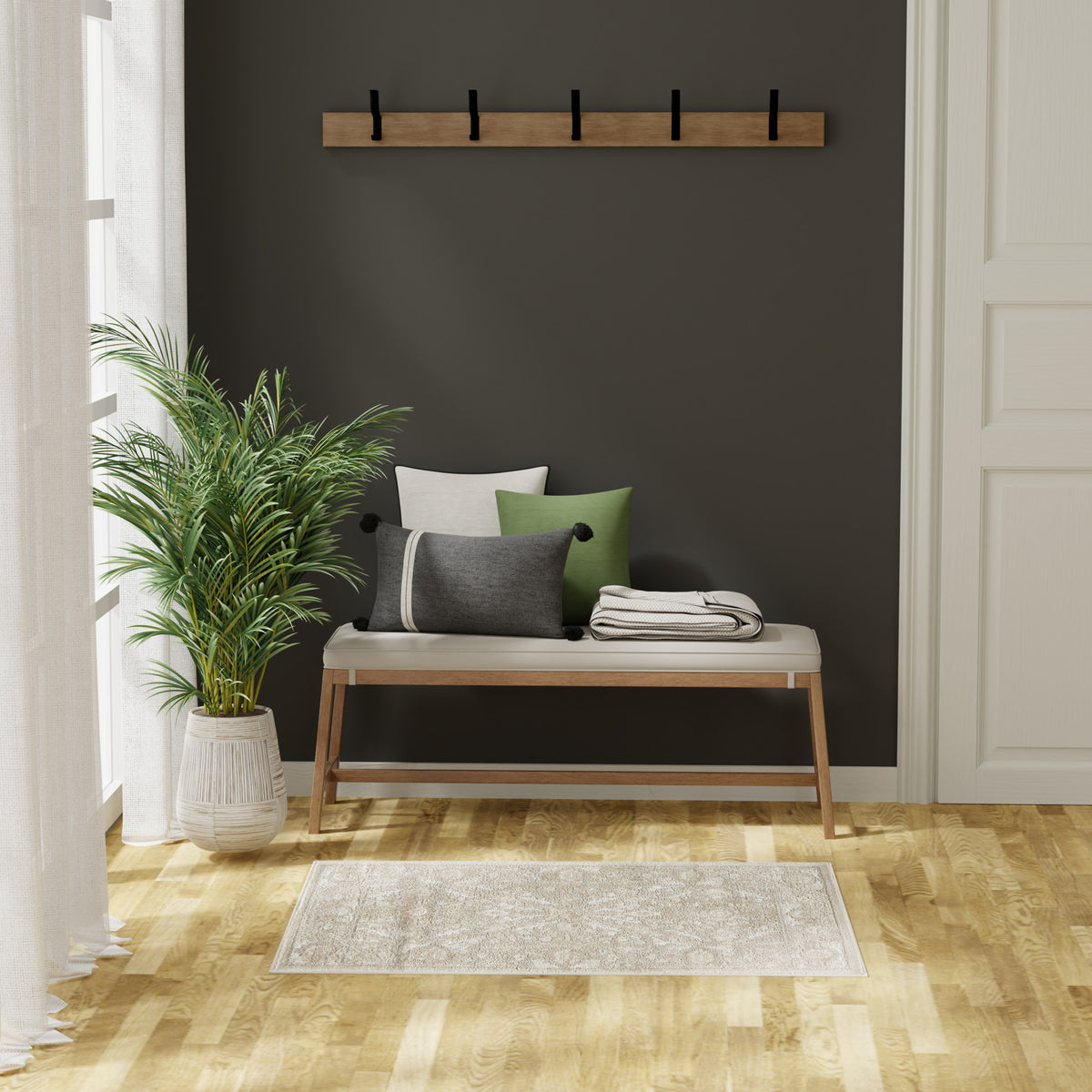 Dekor DEK03 Cream Beige Rug - room scene