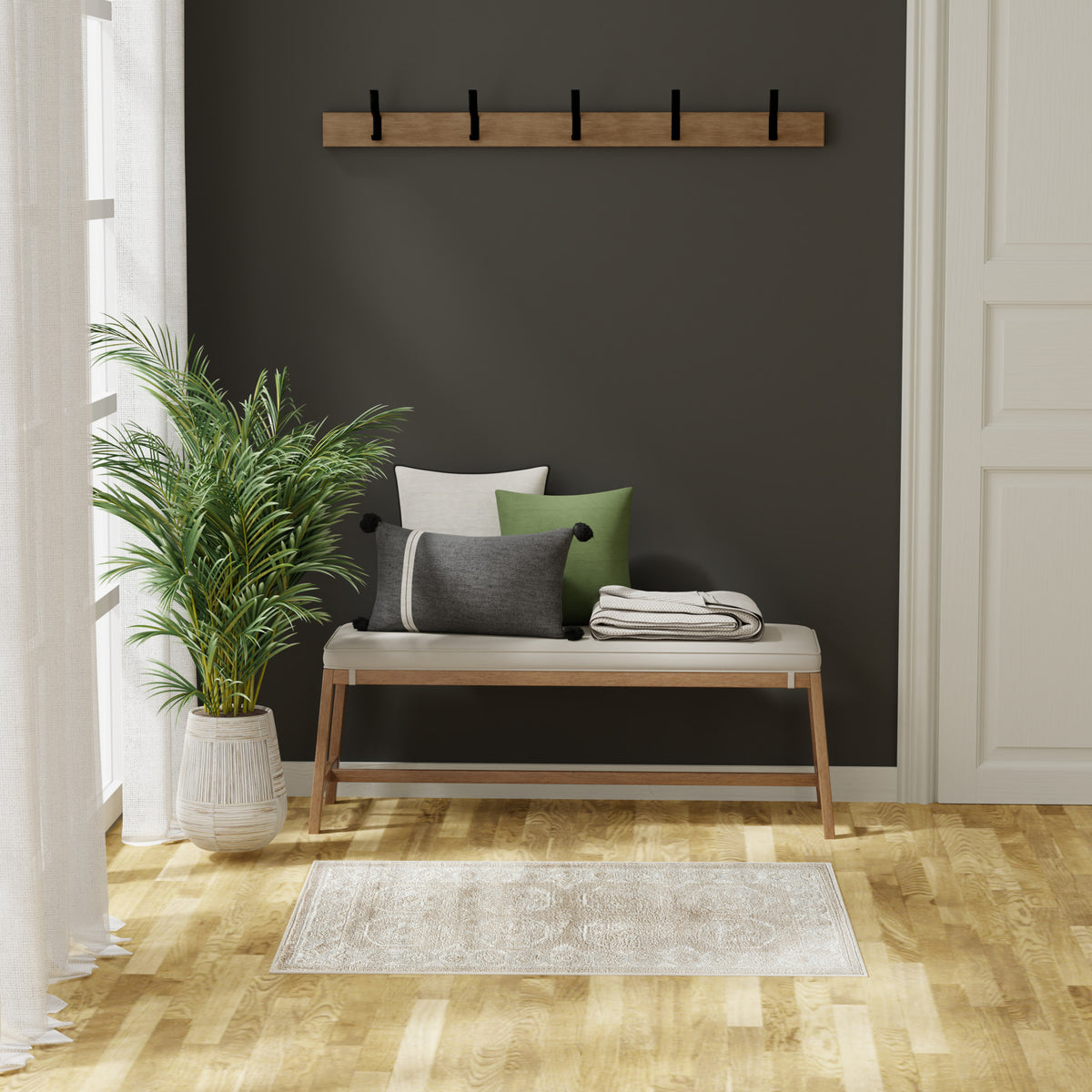 Dekor DEK01 Cream Beige Rug - room scene