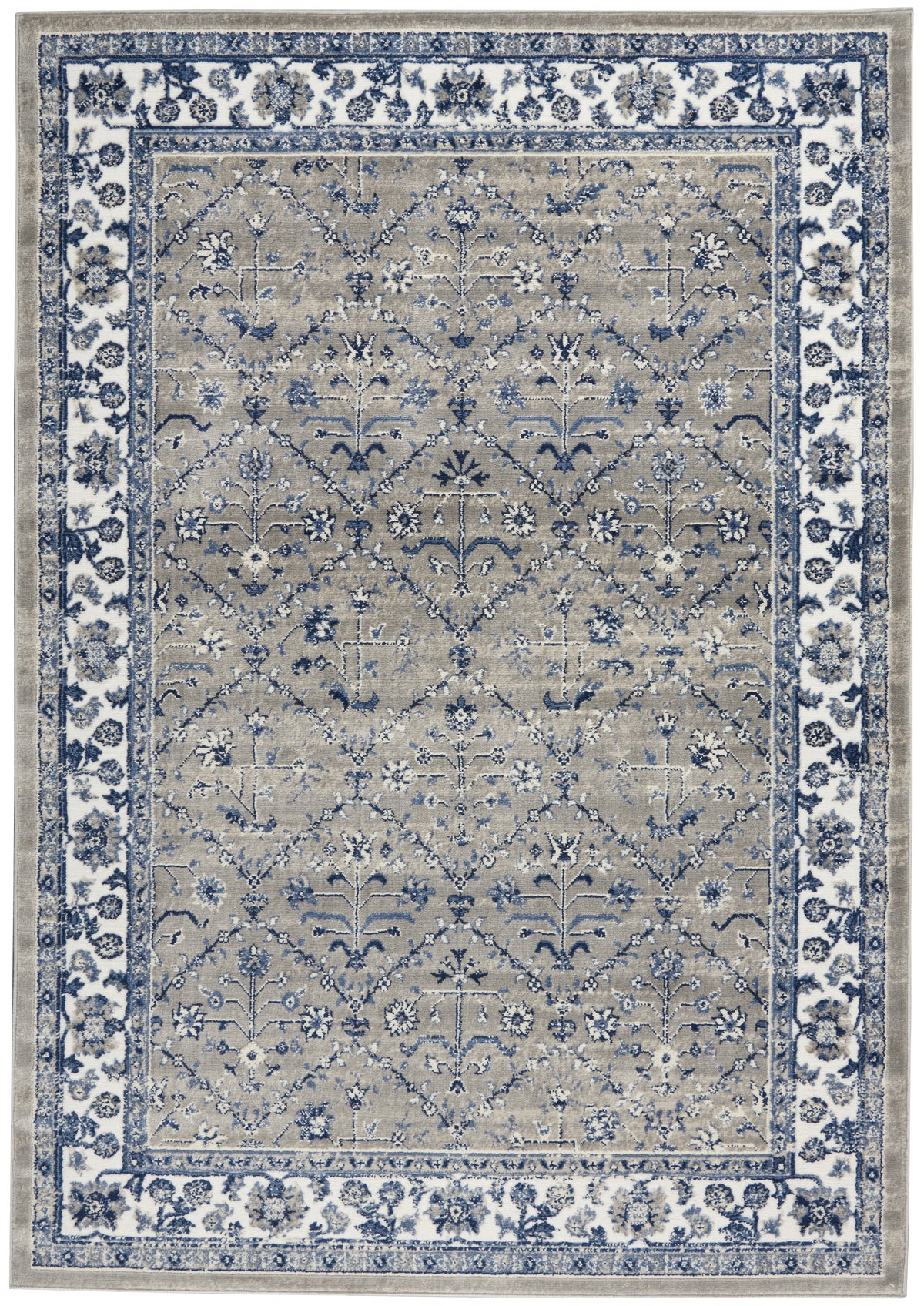 Cyrus CYR02 Ivory Navy Rug - Rectangle
