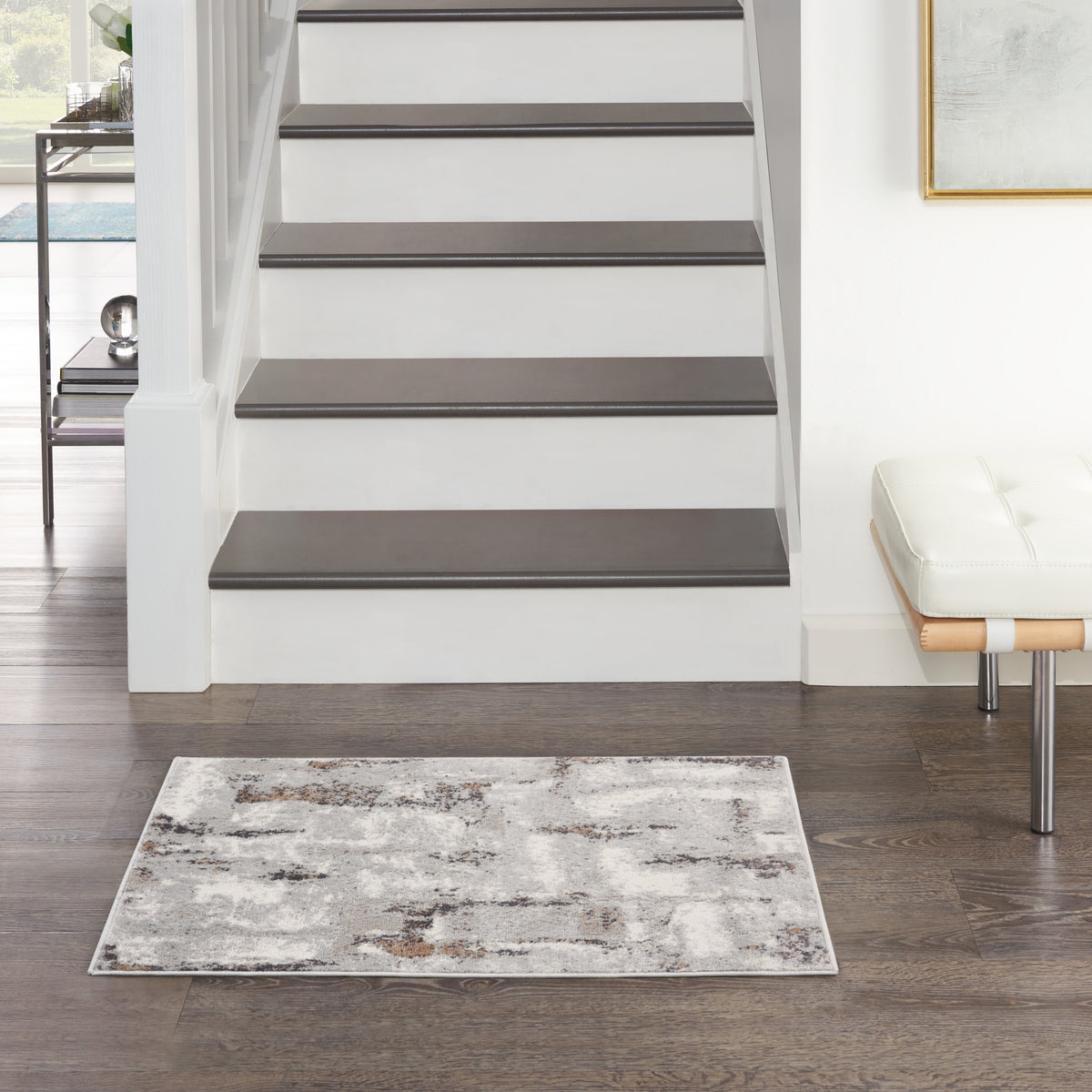 Elation ETN06 Grey Ivory Rug - room scene