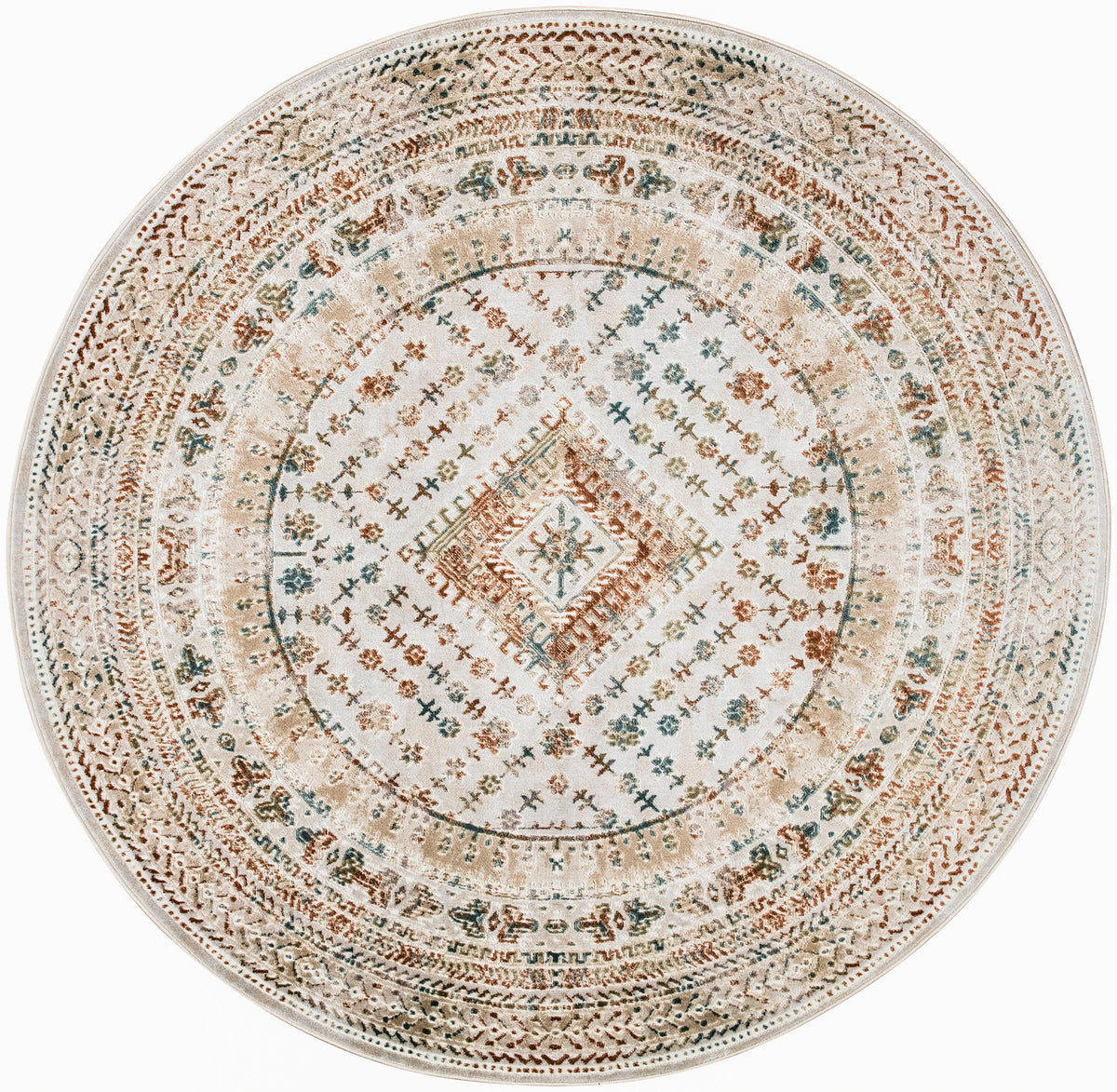 Thalia THL04 Beige Multicolor Rug - Round