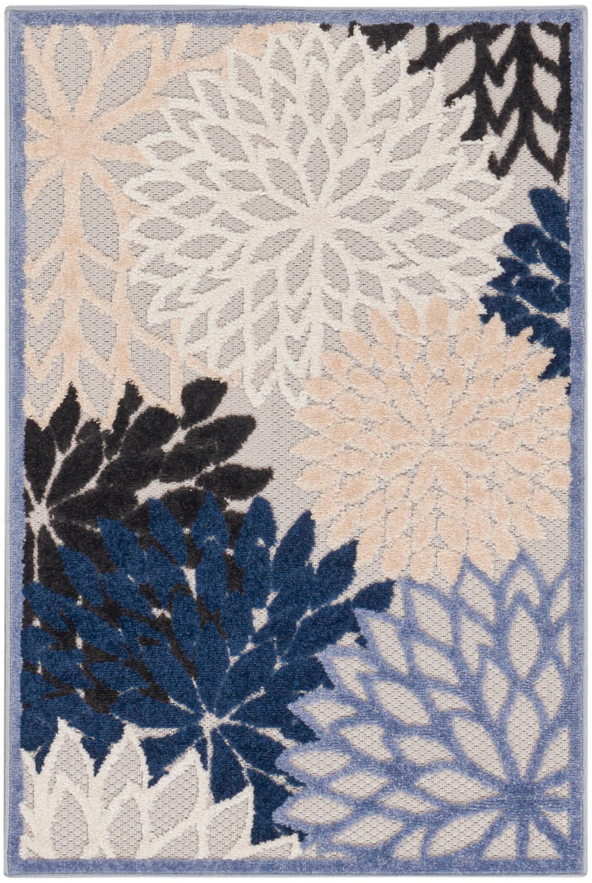 Aloha ALH05 Blue Multicolor Rug - Rectangle
