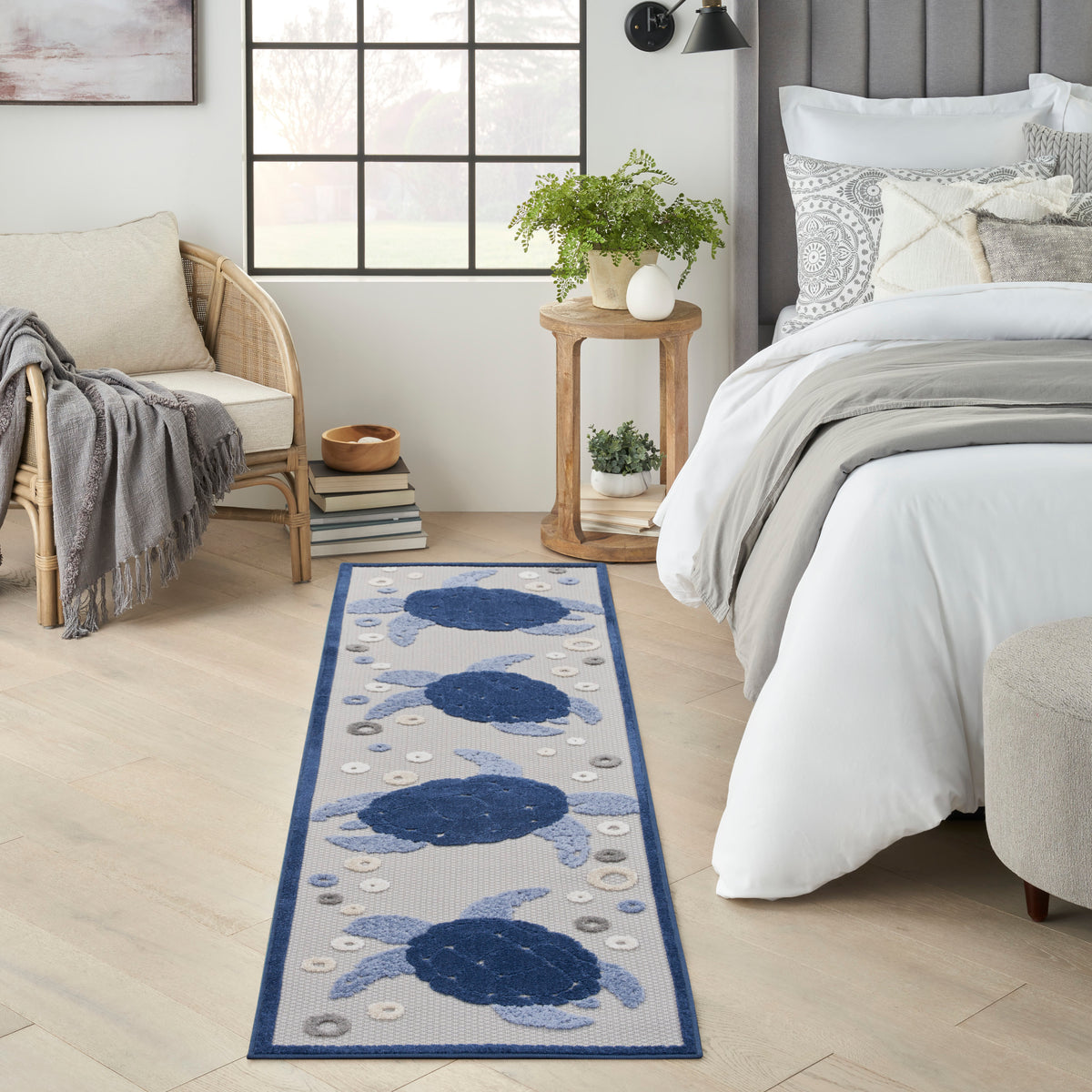 Aloha ALH27 Navy Blue Rug - room scene