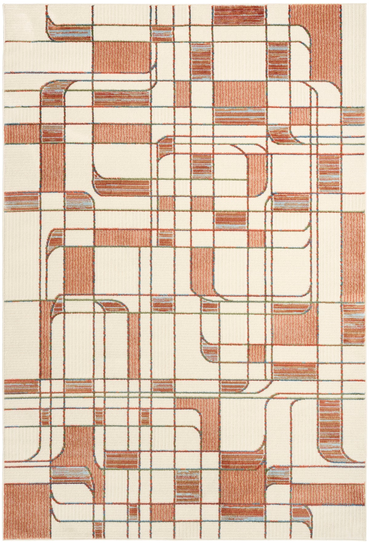 Nordic NRC17 Ivory Rust Rug - Rectangle