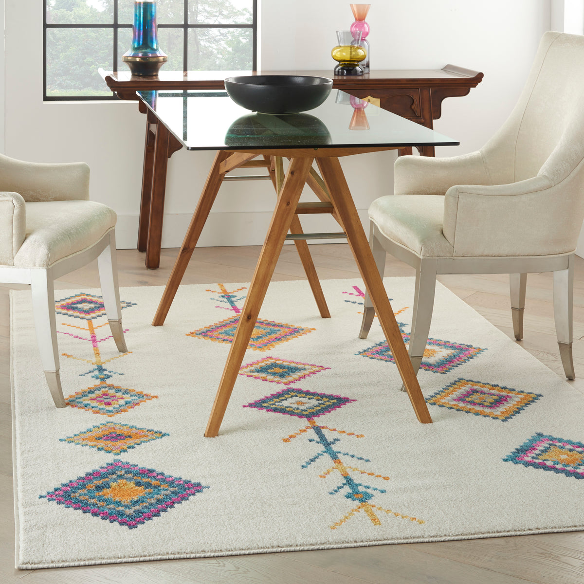 Passion PSN46 Ivory Multicolor Rug - room scene