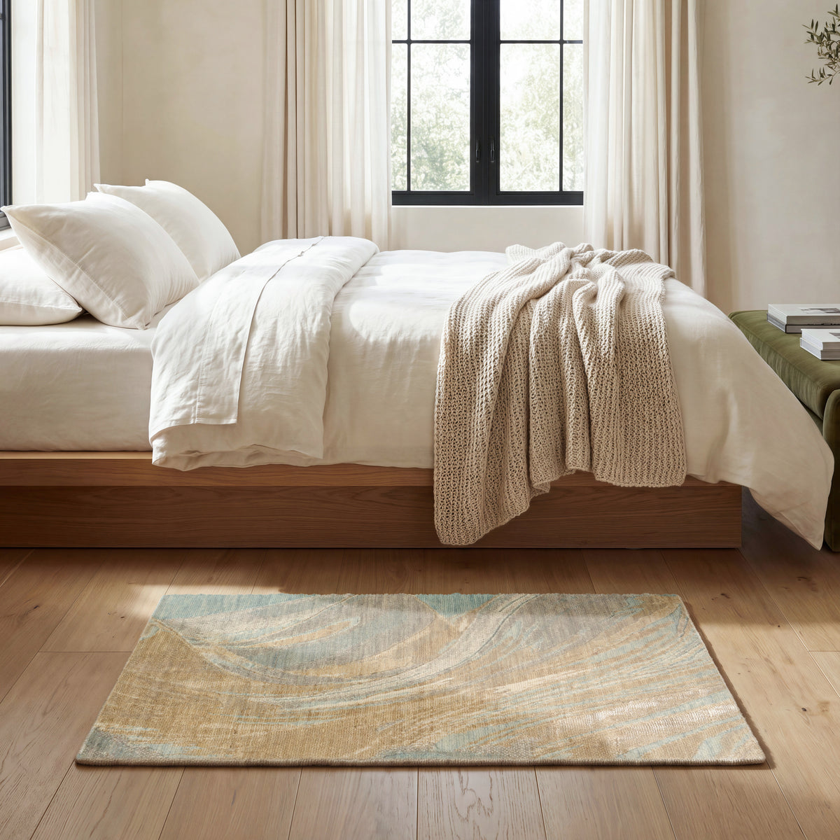 Brushlight BRL05 Blue Ivory Rug - room scene