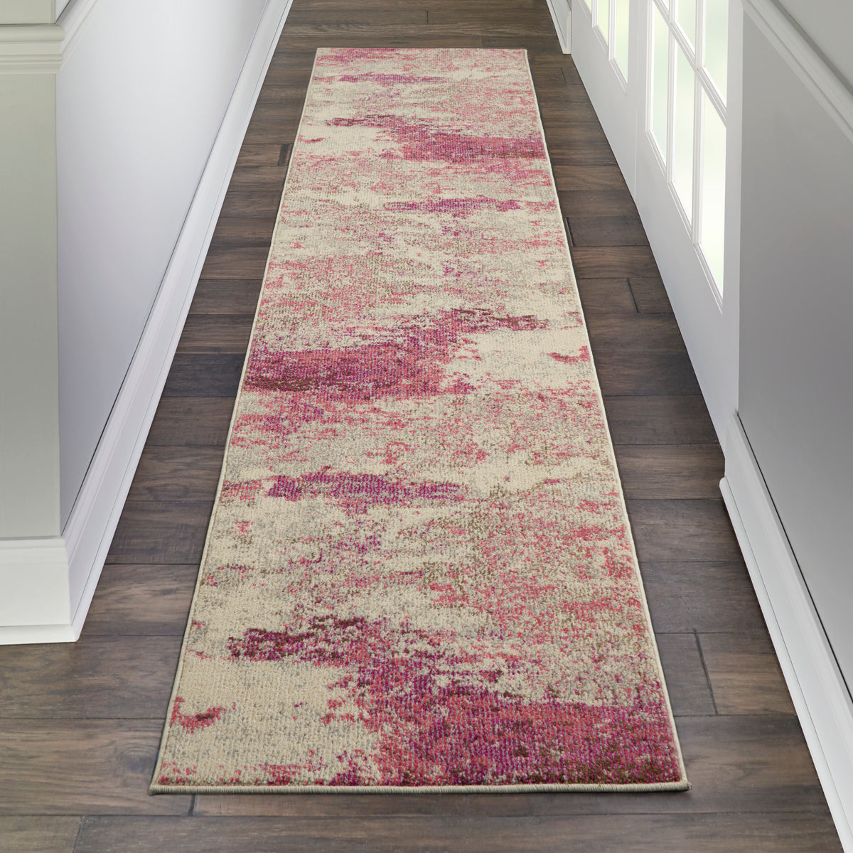 Celestial CES02 Ivory Pink Rug - room scene