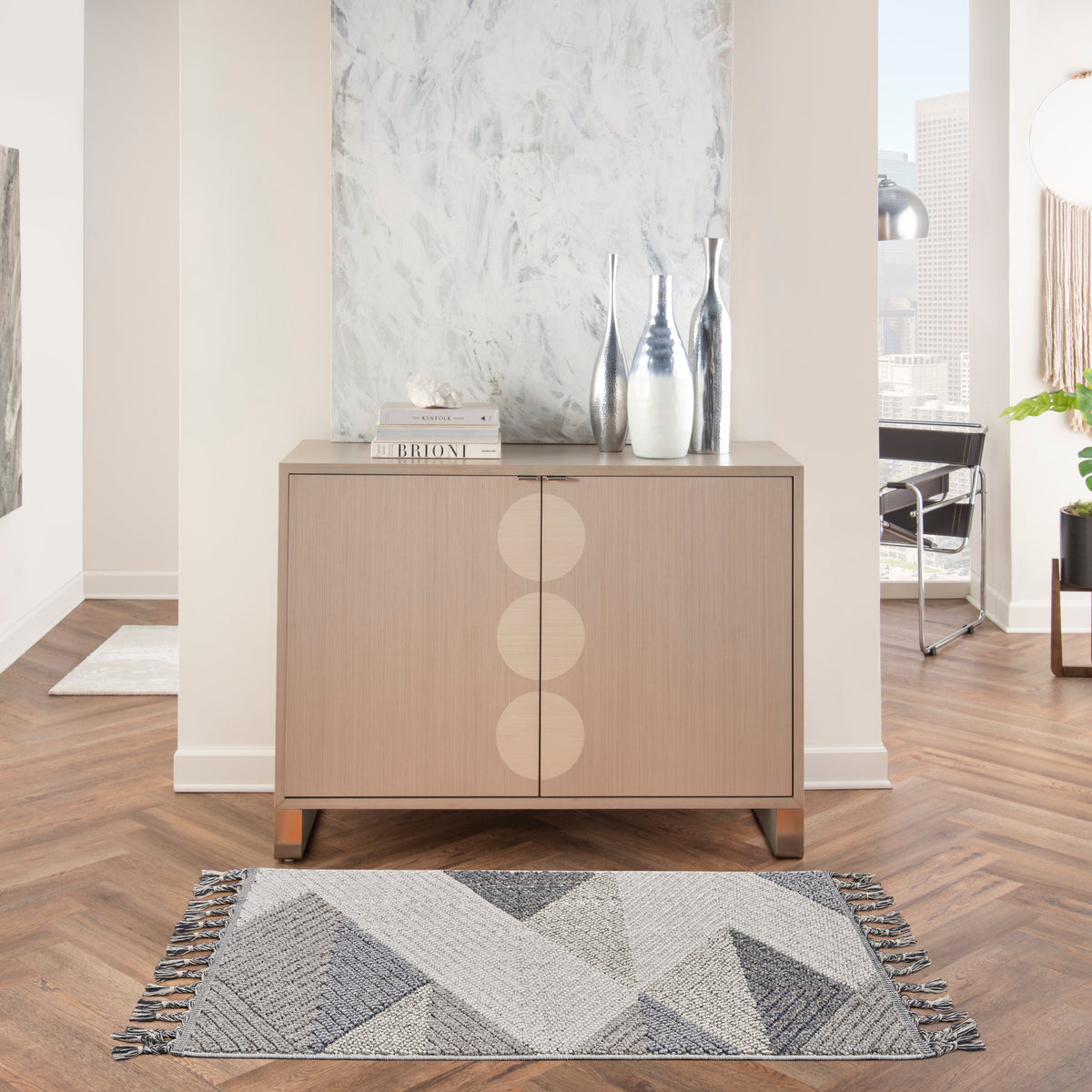 Paxton PAX04 Grey Slate Rug - room scene