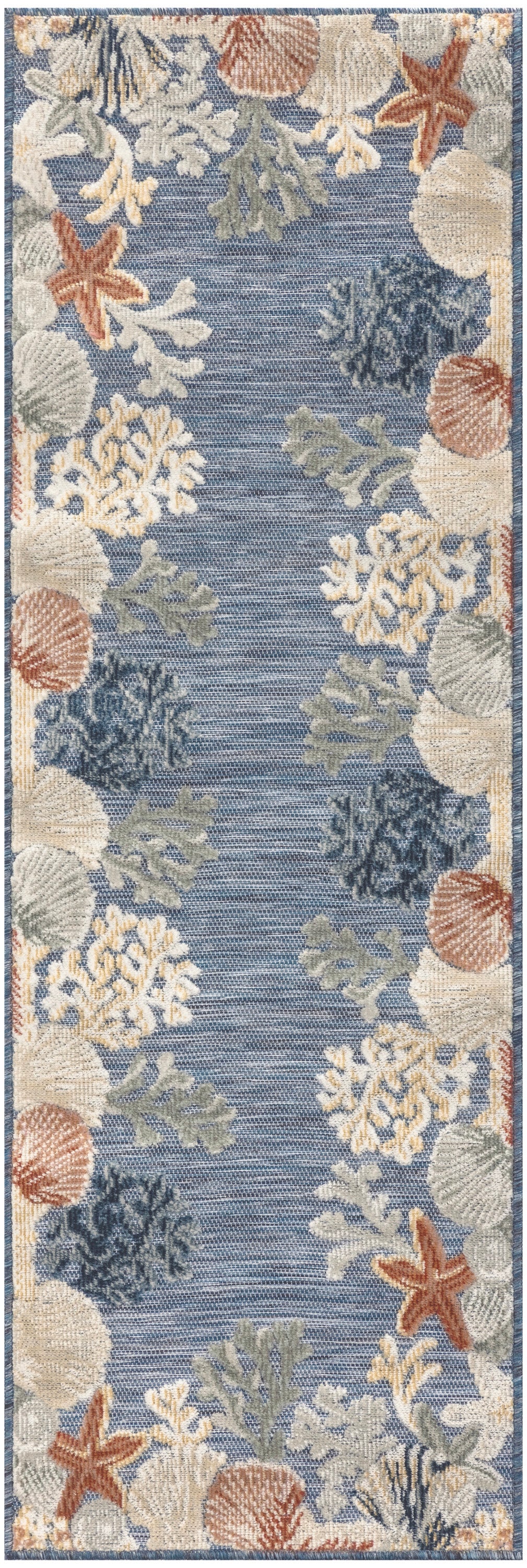Suncoast SNC04 Denim Multicolor Rug - Runner