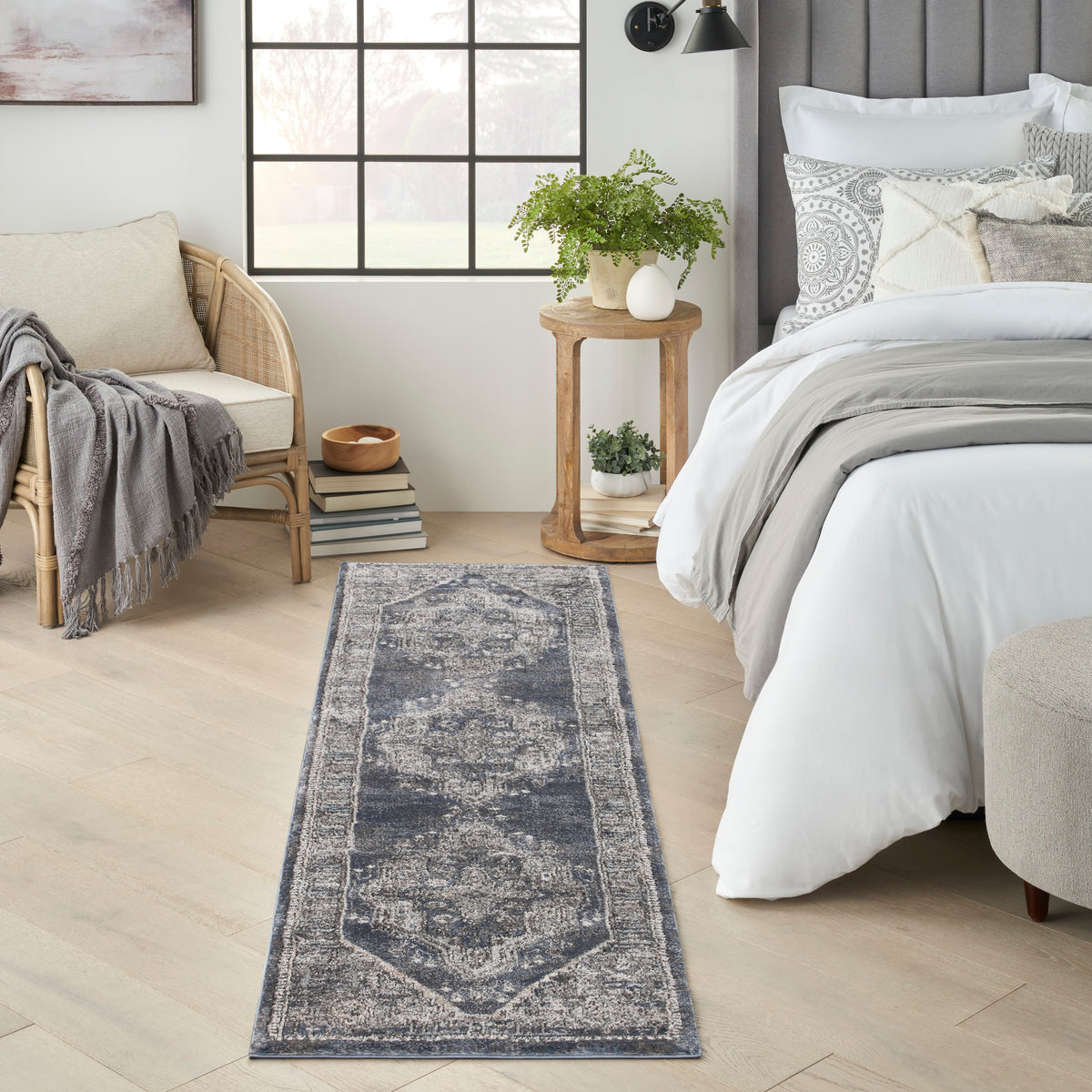 American Manor AMR02 Blue Rug - room scene