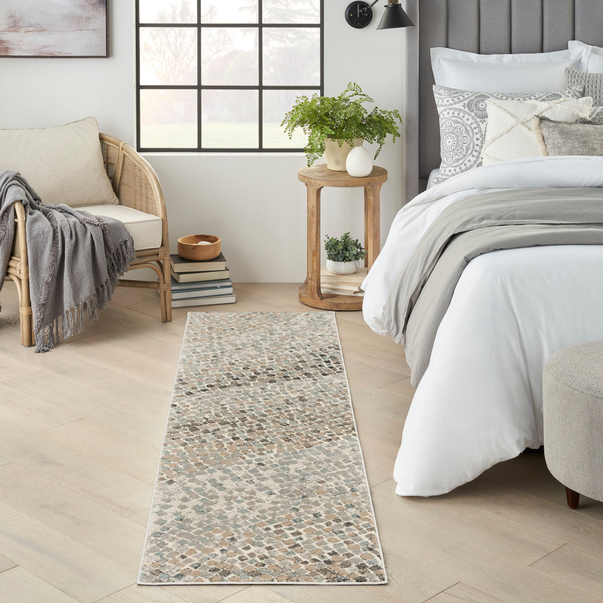 Marmara MRA02 Ivory Teal Grey Rug - room scene
