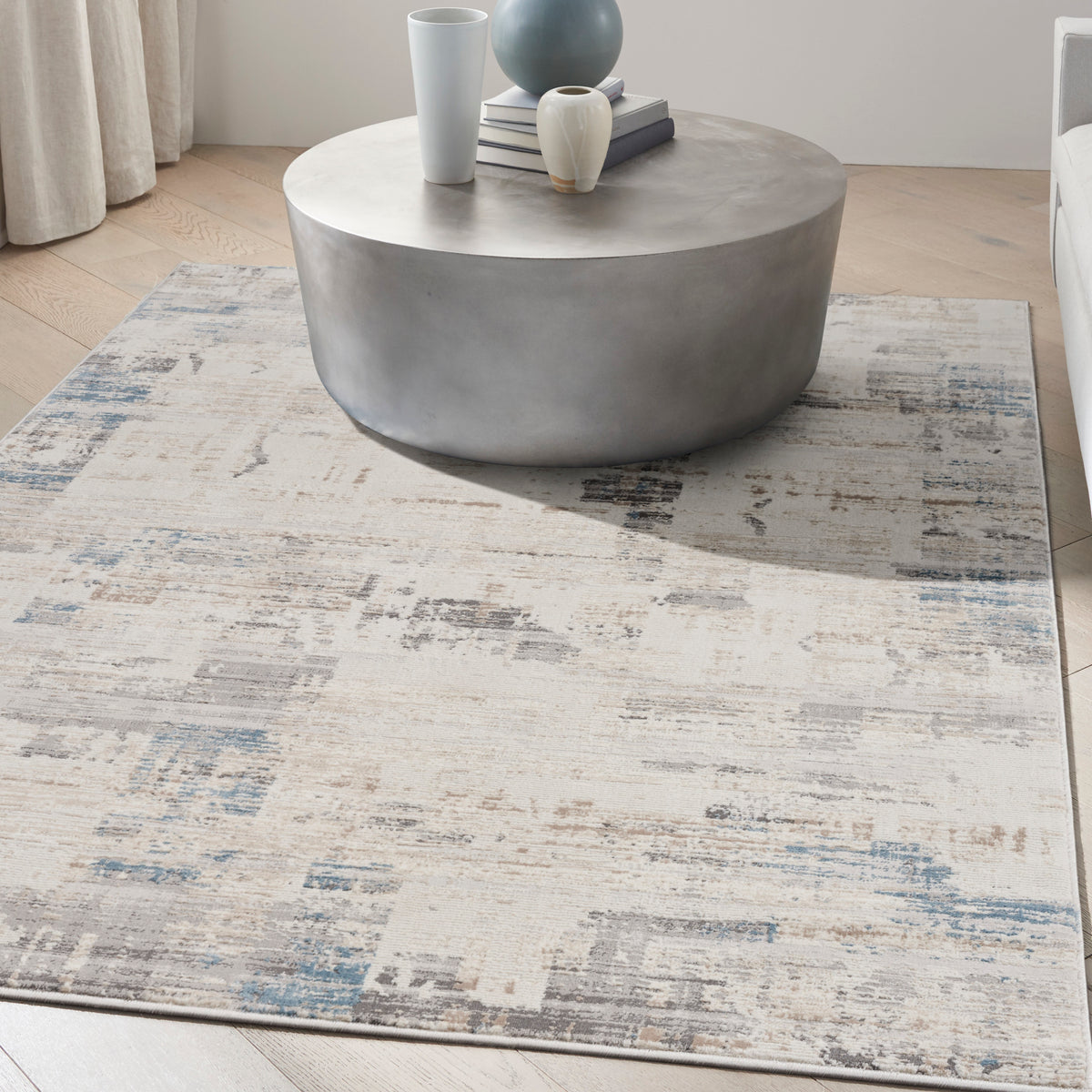 CK022 Infinity IFN06 Ivory Grey Blue Rug - room scene