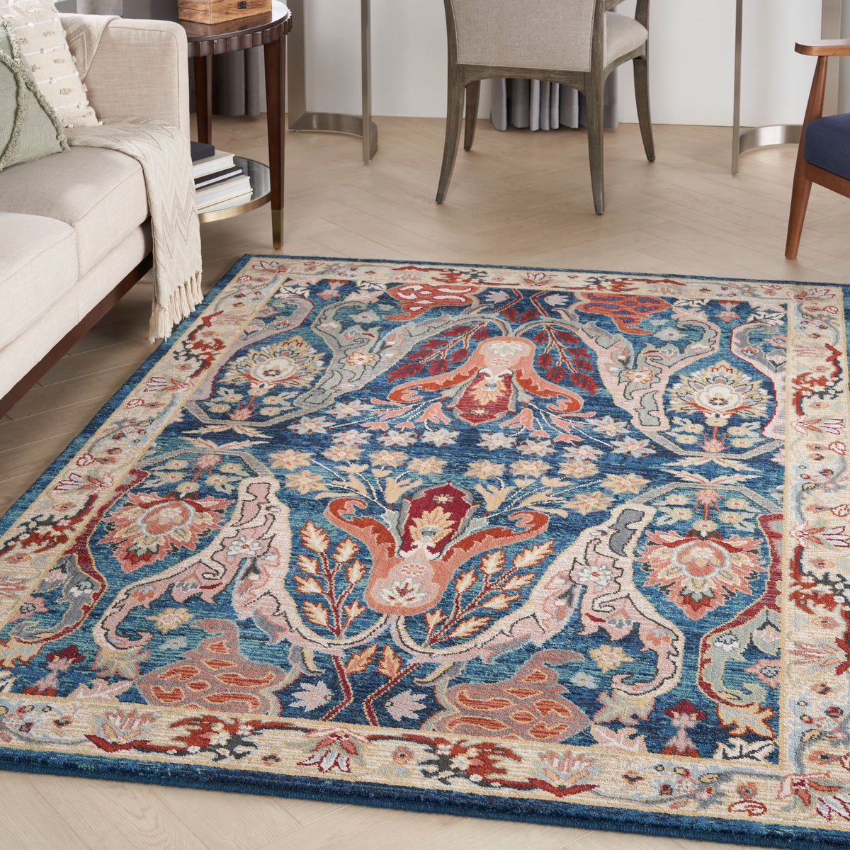 Parisa PSA06 Denim Multicolor Rug - room scene