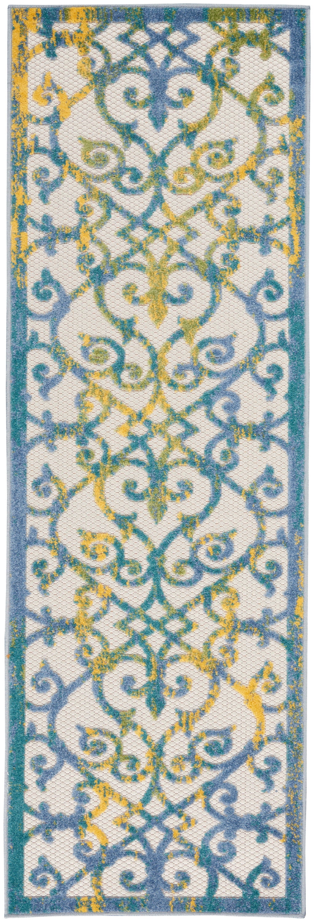 Aloha ALH21 Ivory Blue Rug - Runner